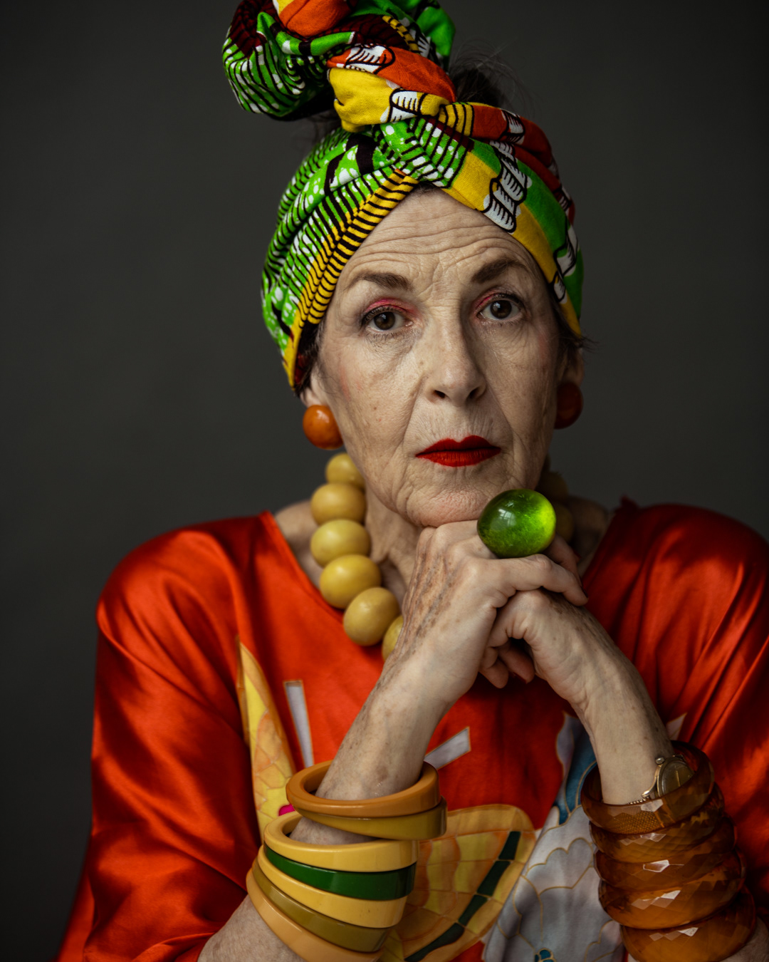 Tziporah Salamon in a head wrap