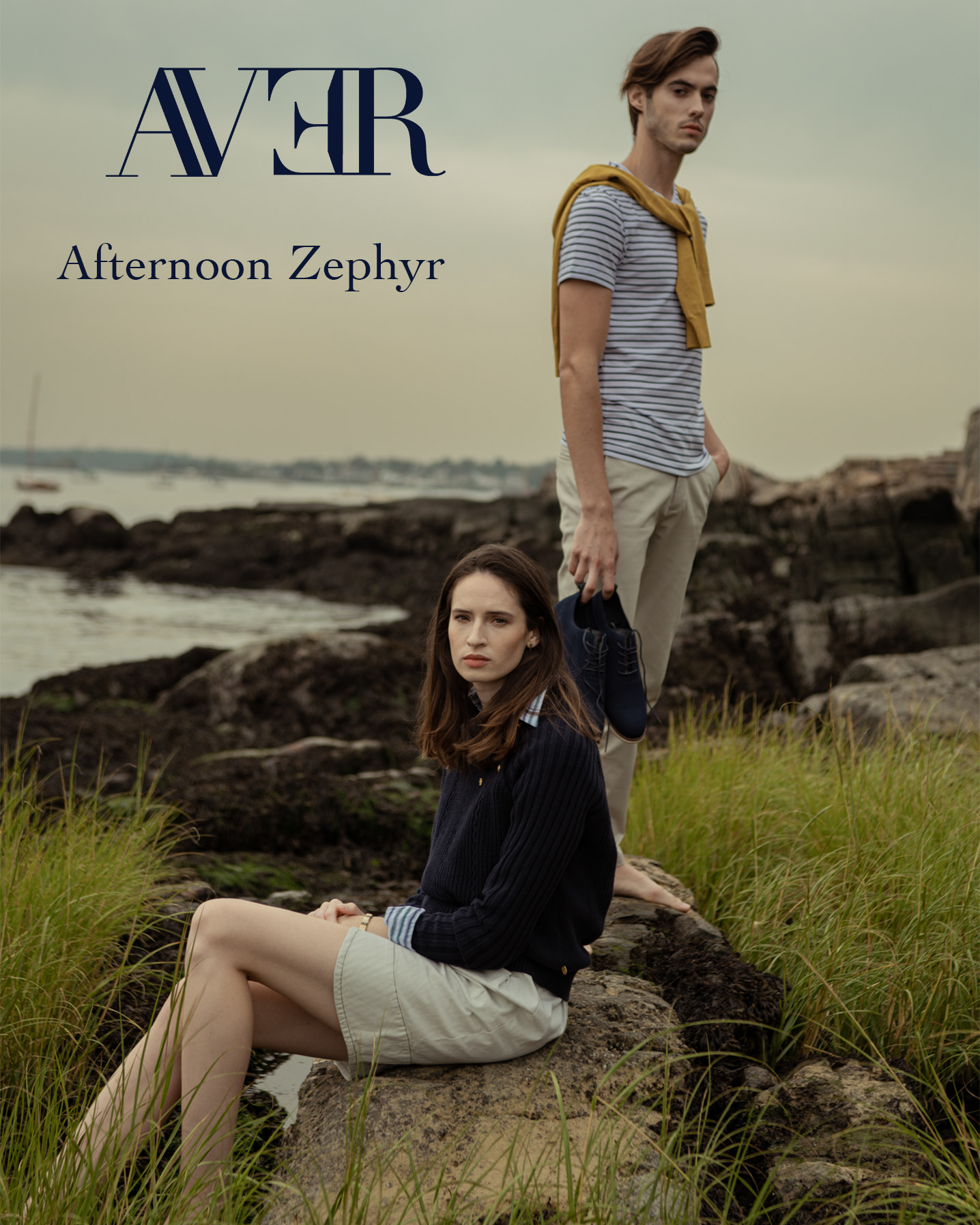 Helen Henderson and Levi Comer on the cover of Aver Magazine in Larchmont, photographed by Macrae Marran