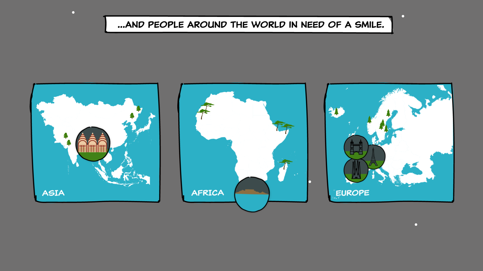 Animation still of Asia Africa Europe