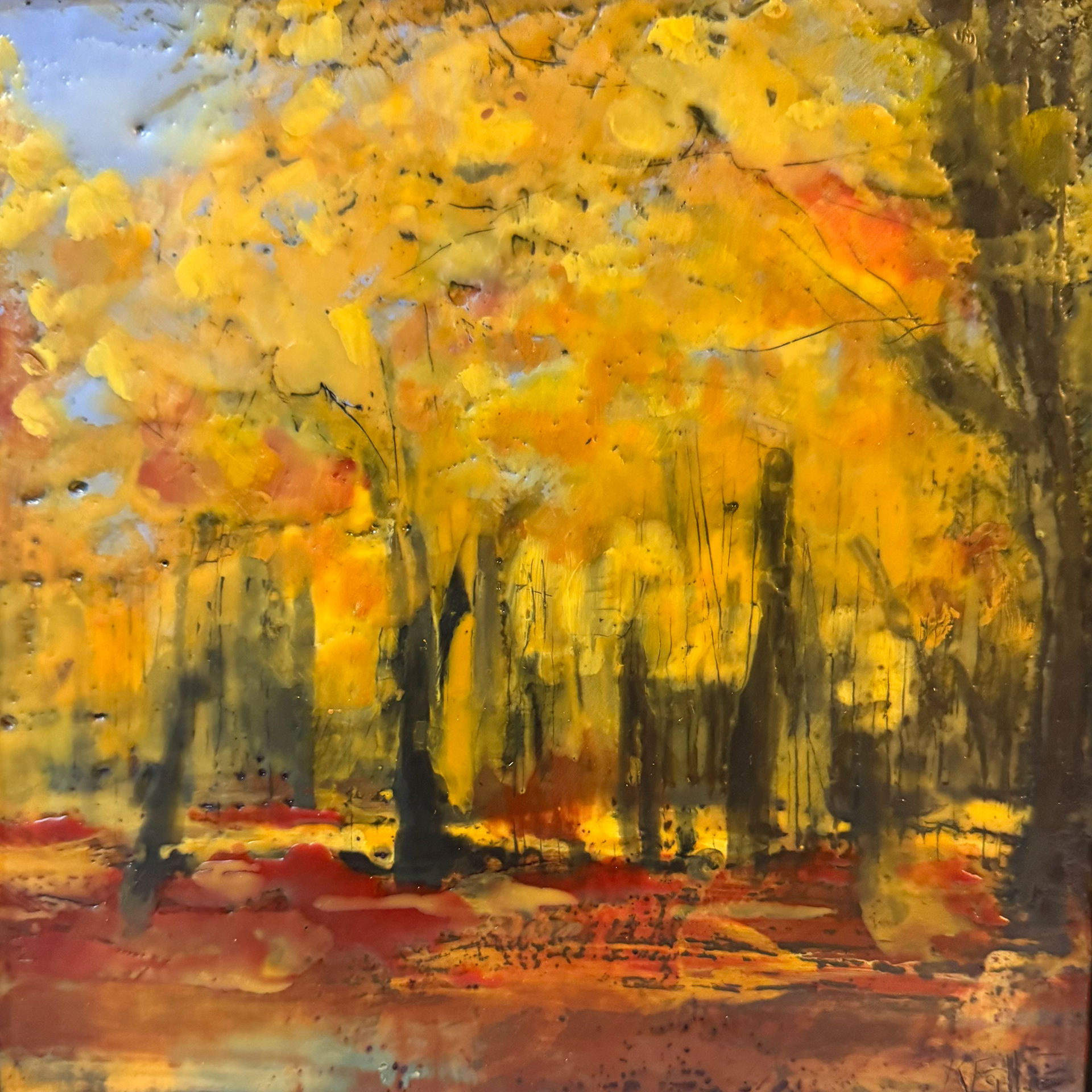 8x8 Encaustic Painting - Sold