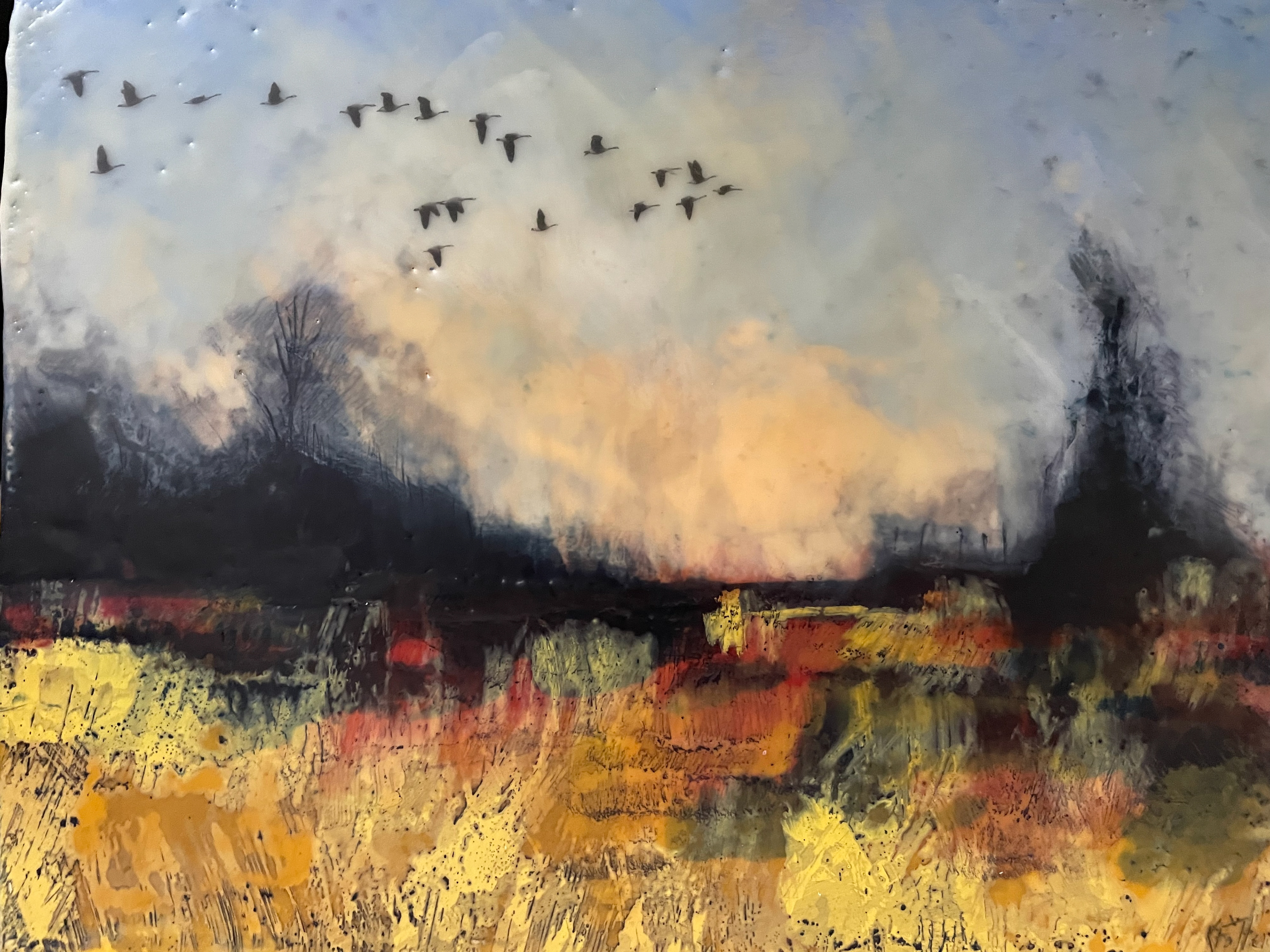 8x10 Encaustic Painting - Sold