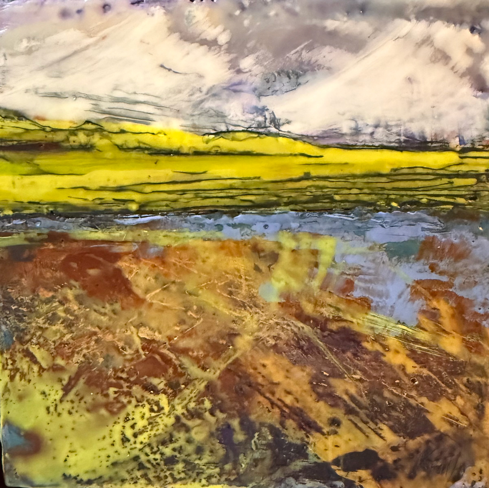 6x6 Encaustic Painting - Sold