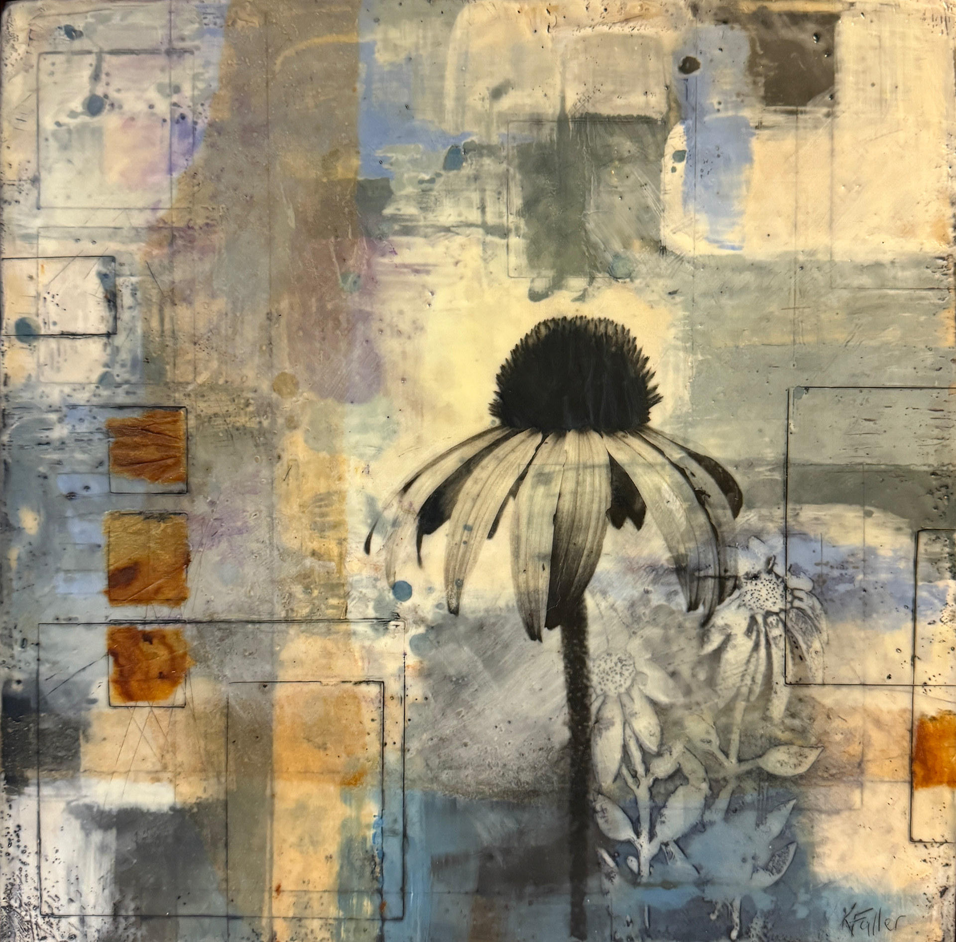 Echinacea Squared (12x12) - 2025 - Sold