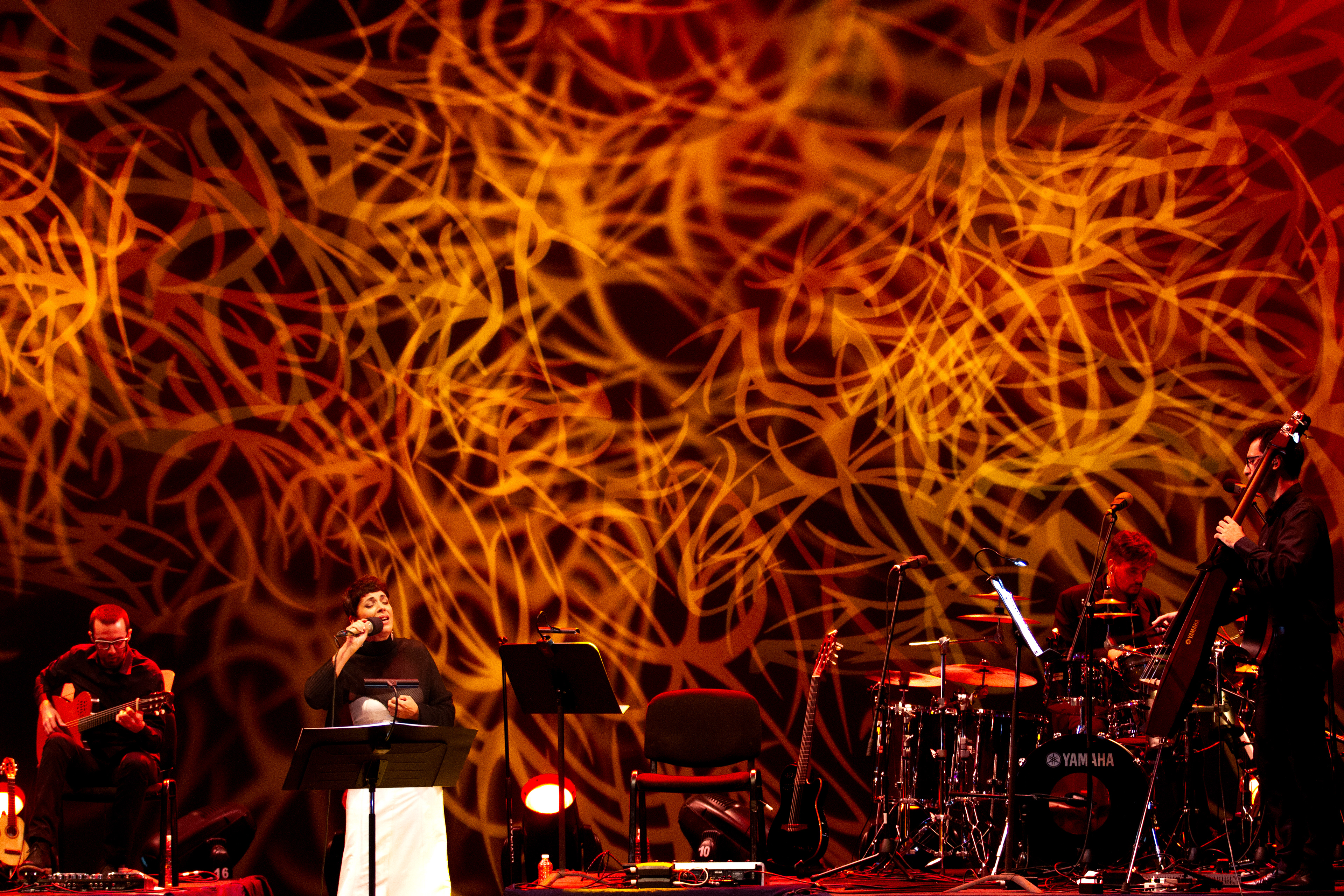 The Portuguese singer, Teresa Salgueiro, during her presentation at the Cervantino International Festival.