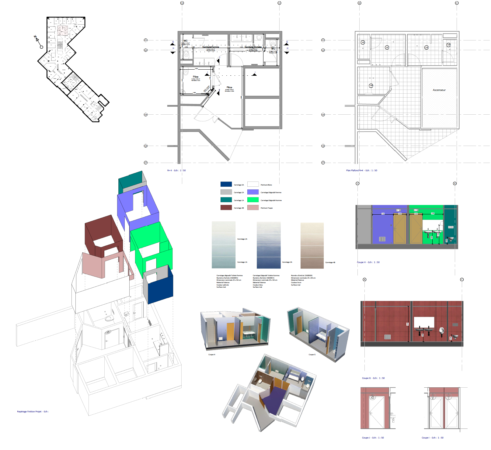 Planche de présentation de couleurs