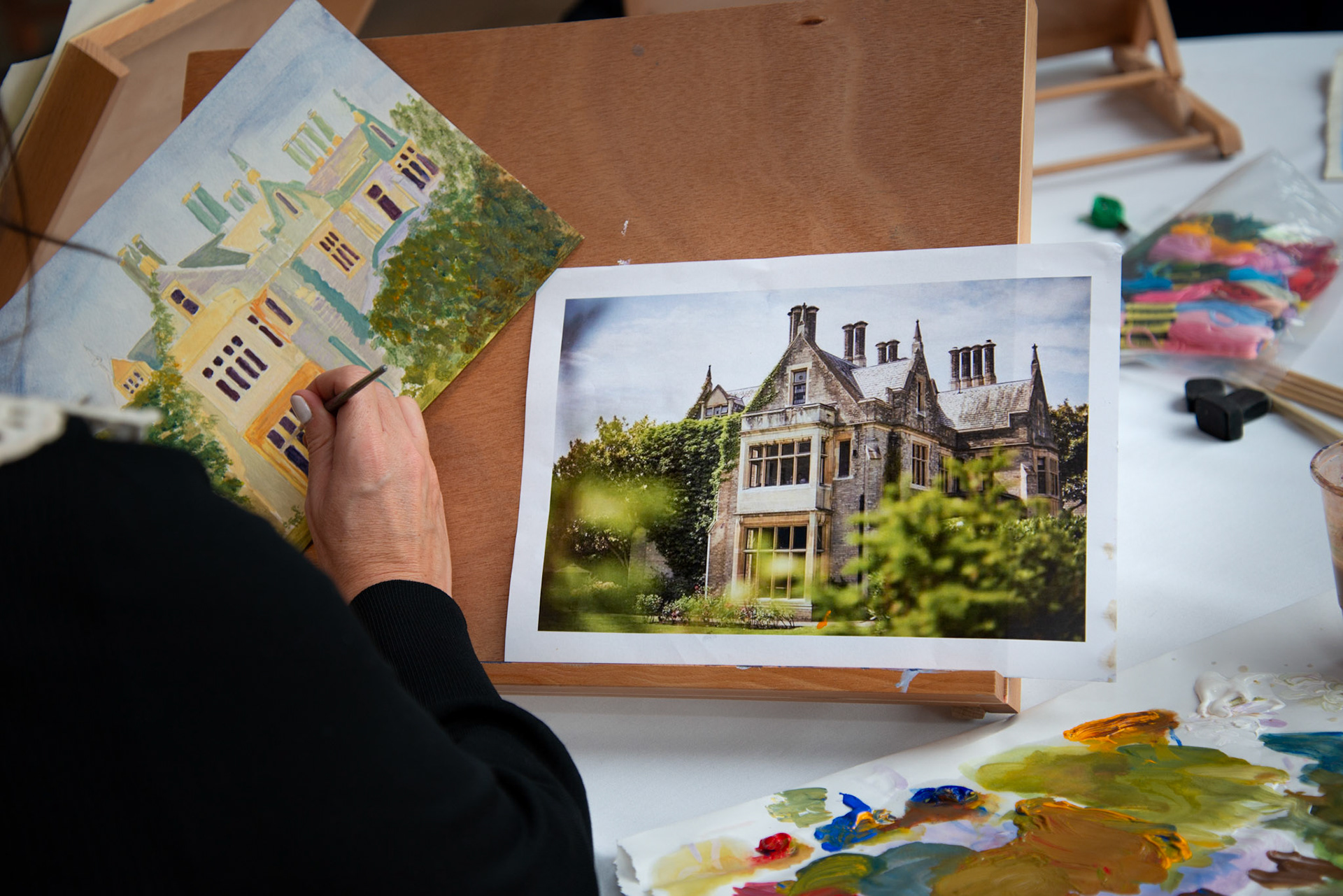 Advertising photoshoot for art club Foxhills