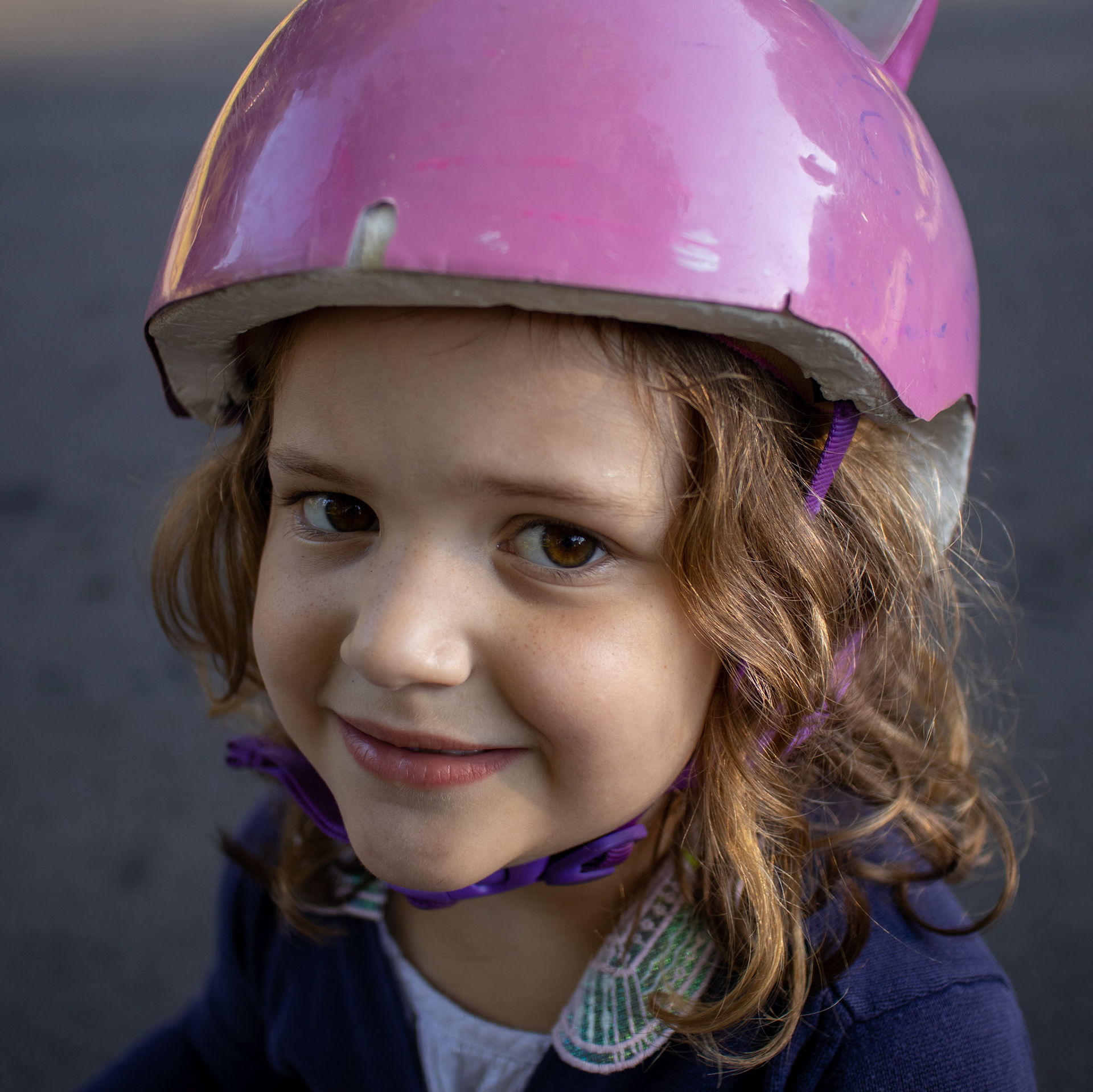 Smiling on the Scooter