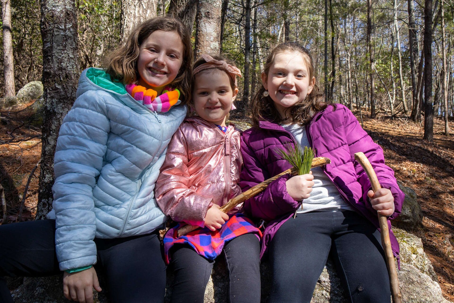 Sisters Collecting Treasures