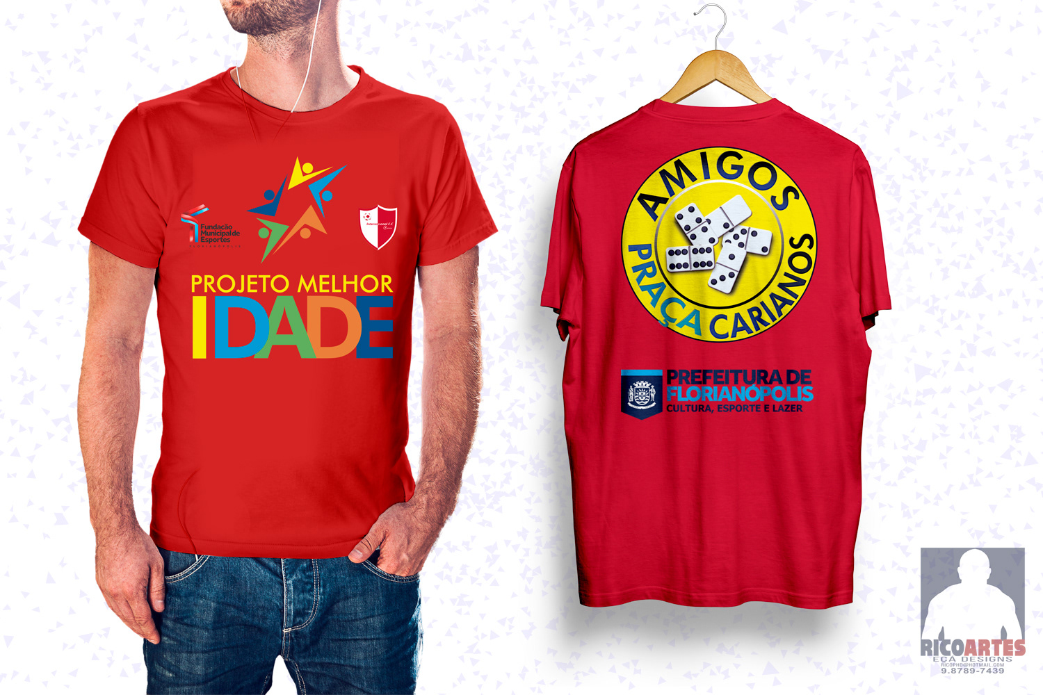 Arte e design para camiseta projeto social Prefeitura de Florianópolis