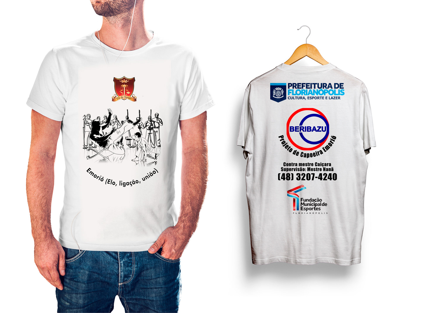 Arte e design para camiseta projeto social Prefeitura de Florianópolis