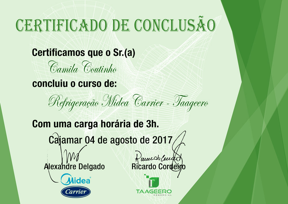 Arte para certificado de conclusão de curso