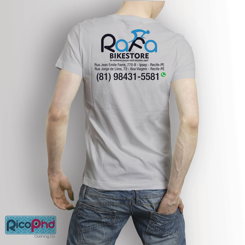 Sublimação em camisetas para Rafa Bike Store
