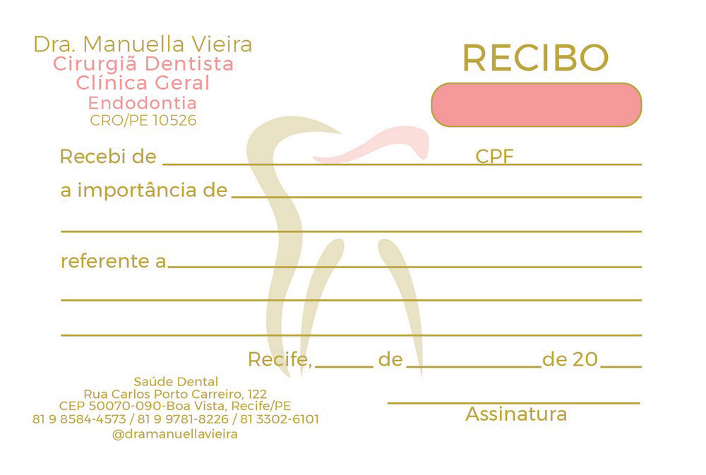 Arte para recibo Dra.Manuella Vieira