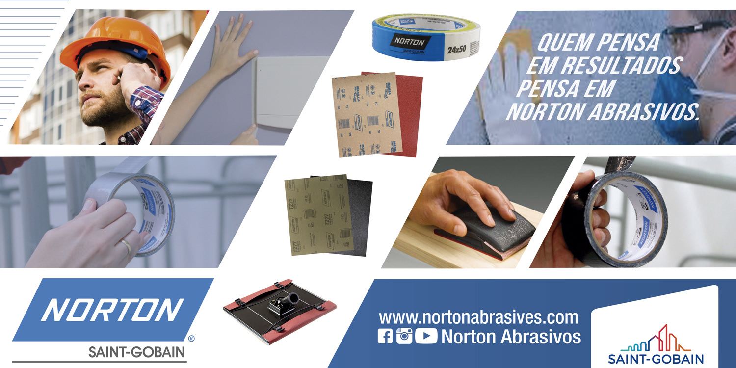 Arte para Ponta de Gôndola Norton Abrasivos exposição em Ferreira Costa
