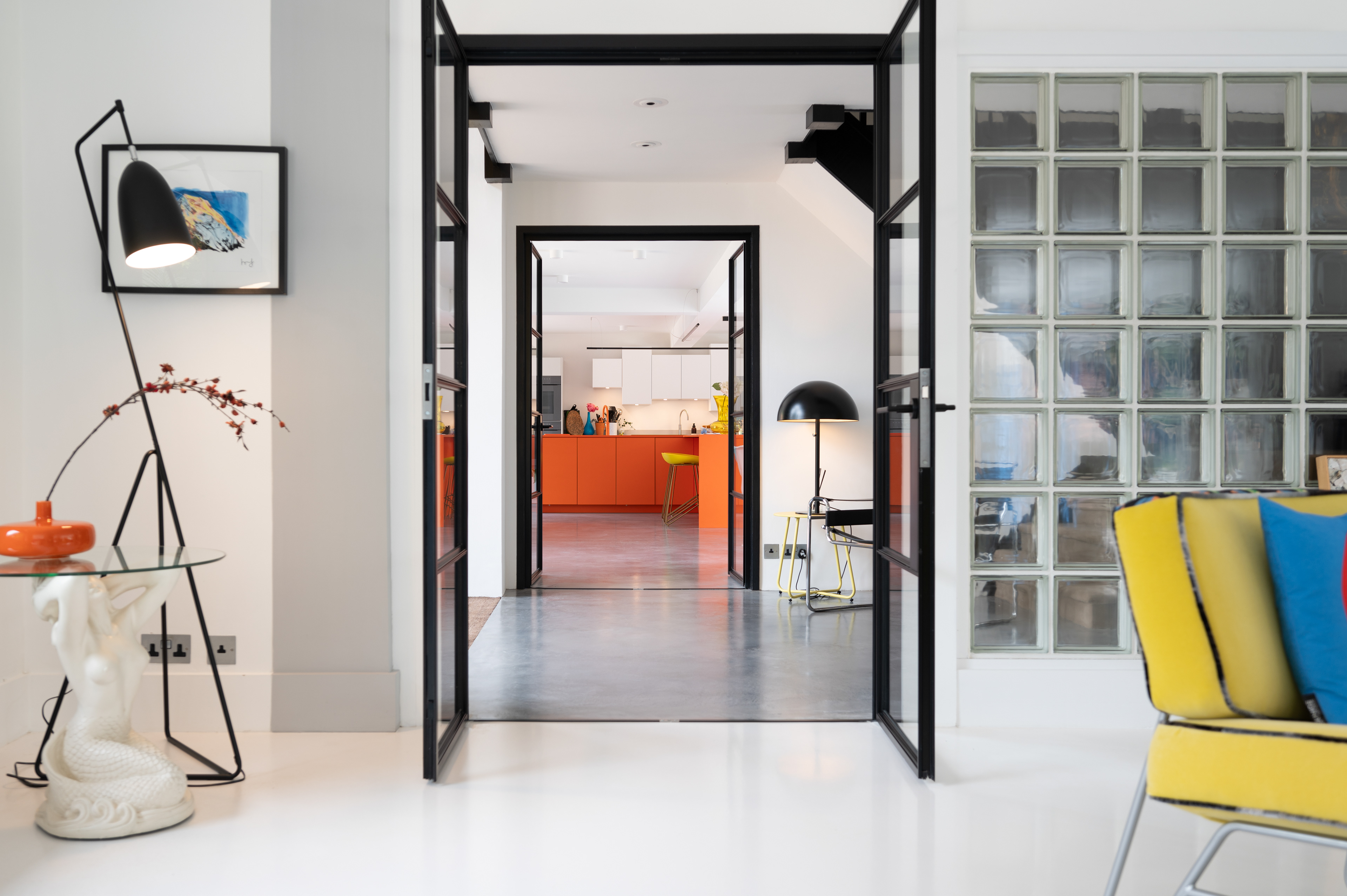 A photograph of the interior of a luxury house