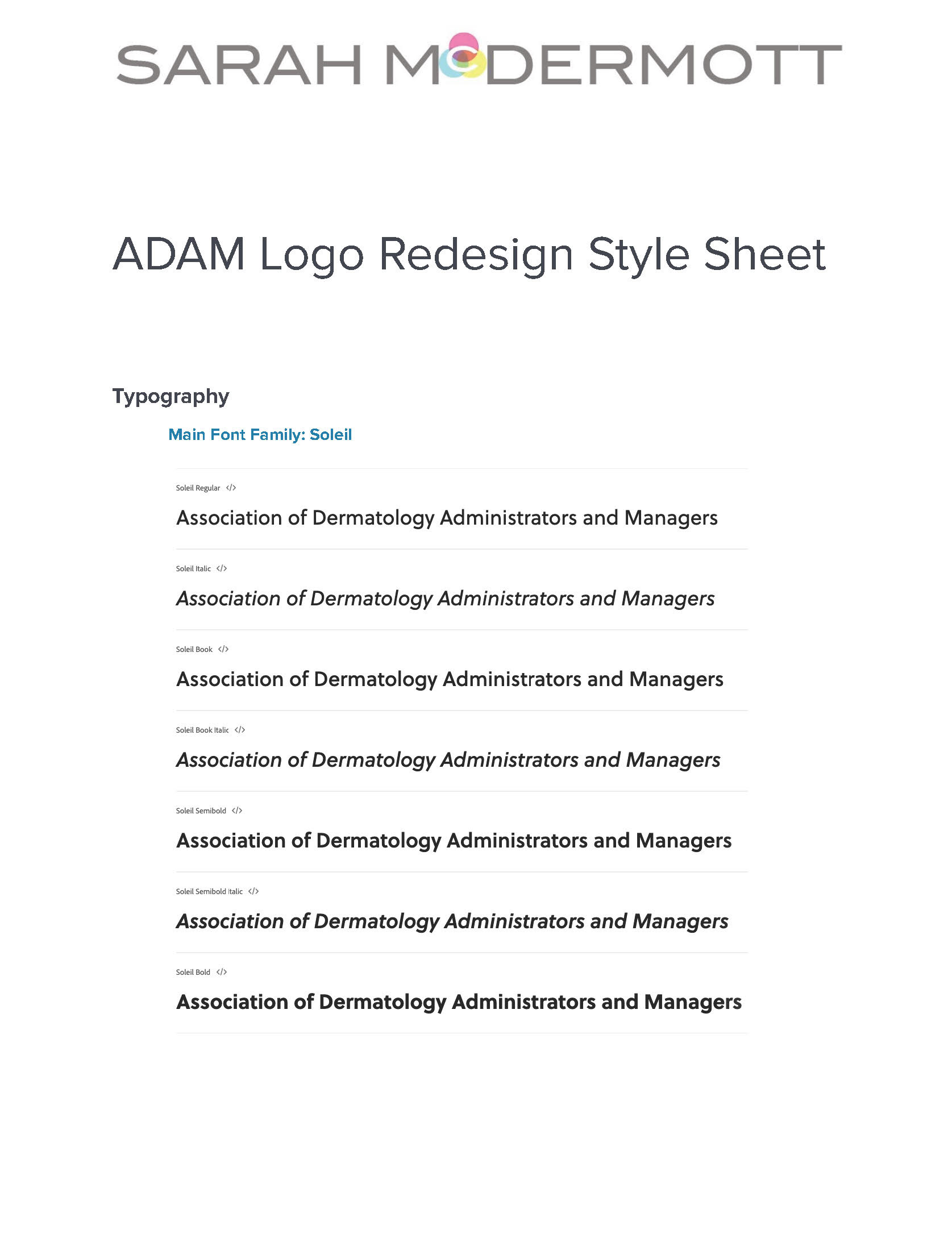 Final logo design style sheet