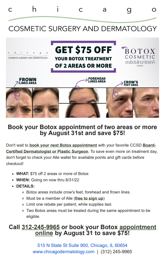 Targeted eblast to Botox Patients