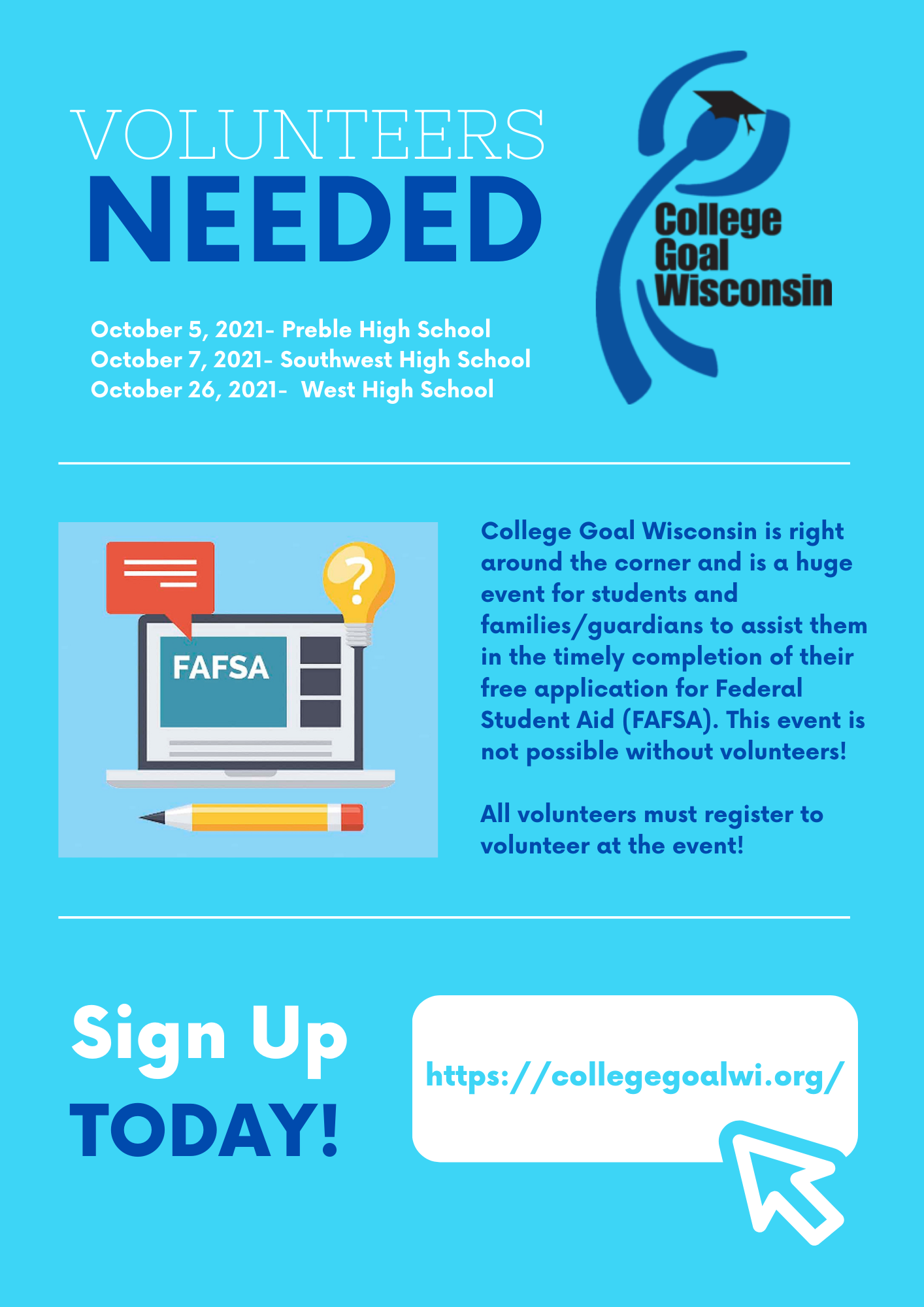 College Goal Wisconsin - FAFSA Event