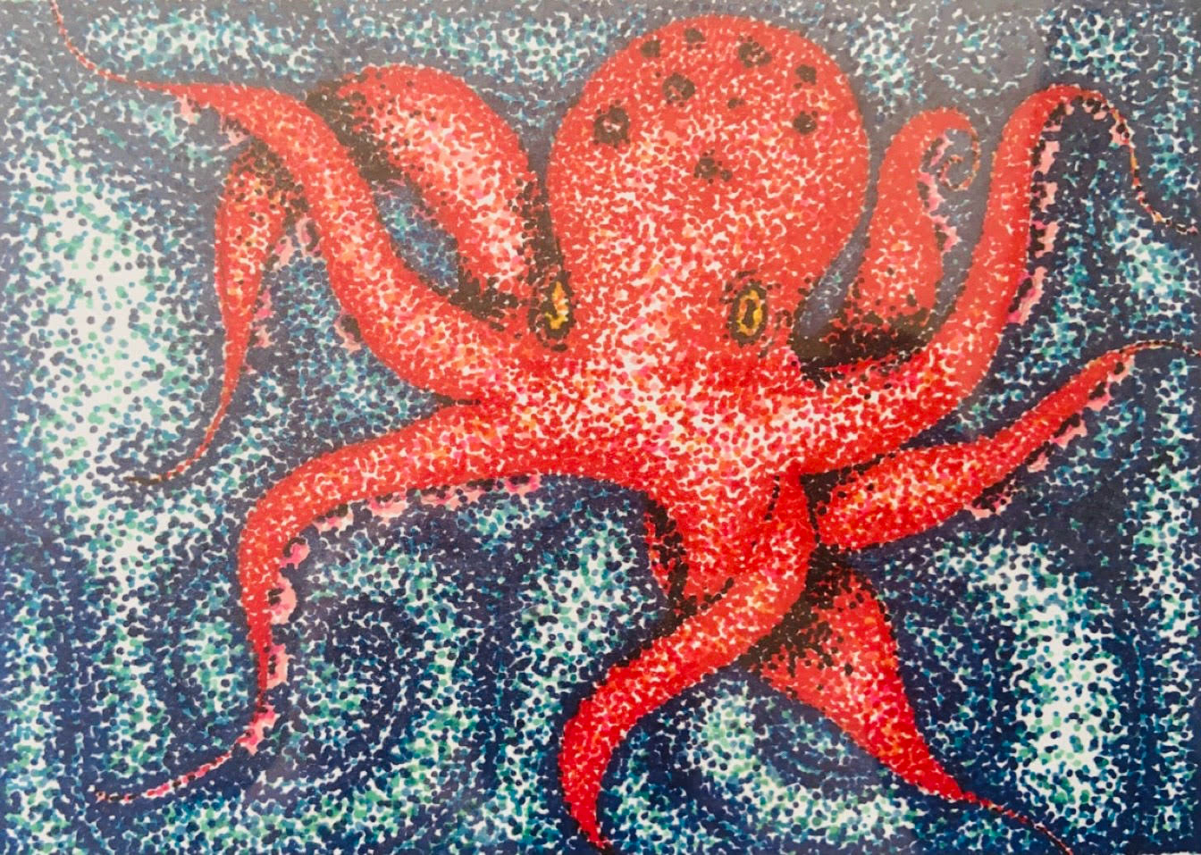 Octopus- Pointillism
