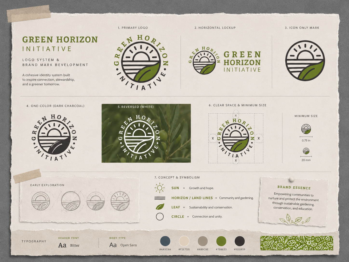 Developed a flexible logo system with primary, horizontal, icon-only, one-color, and reversed versions to ensure the brand mark works across multiple applications.