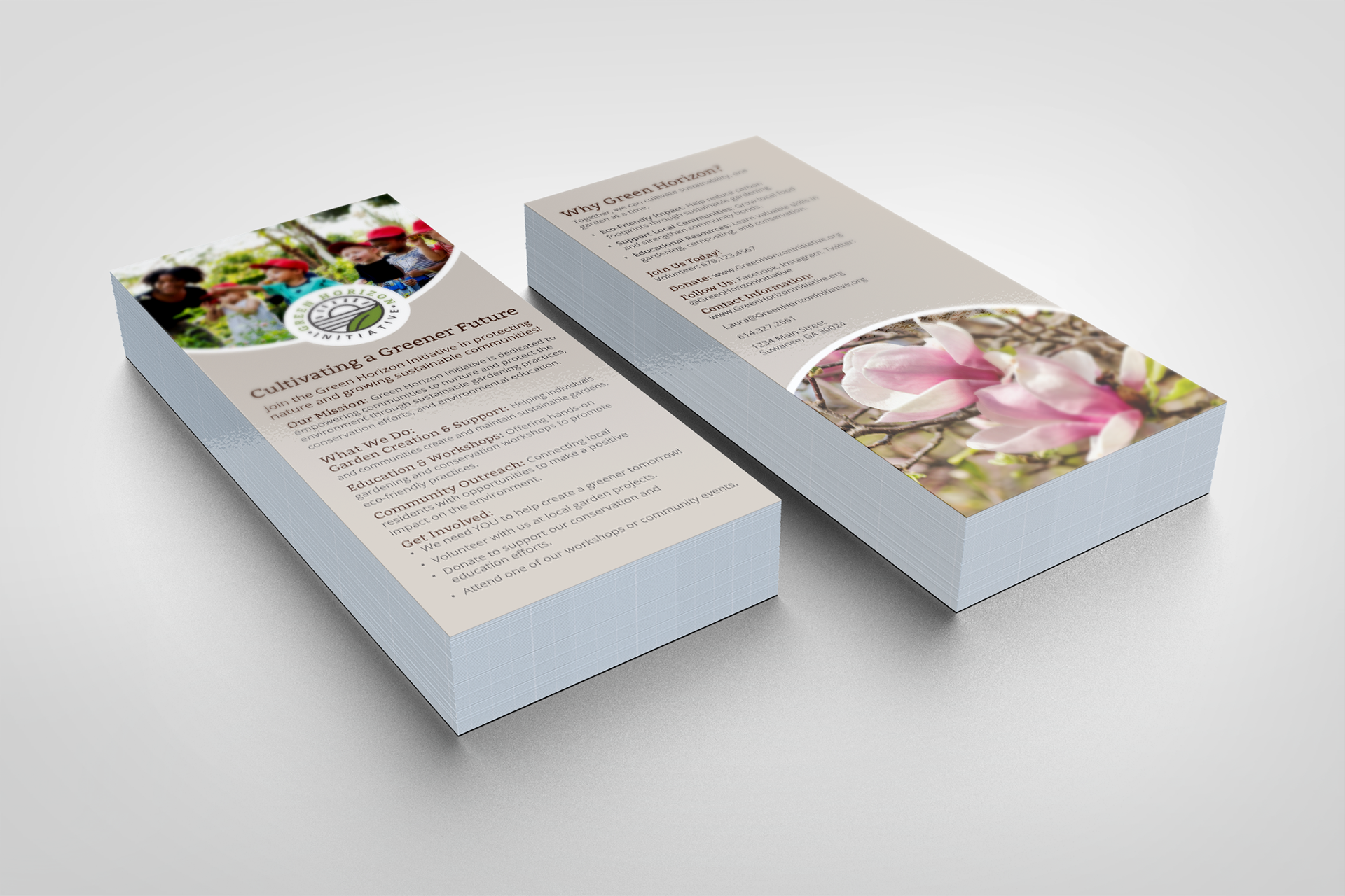 Designed a printed rack card to promote the initiative’s mission, programs, and community involvement opportunities in a clear, approachable format.