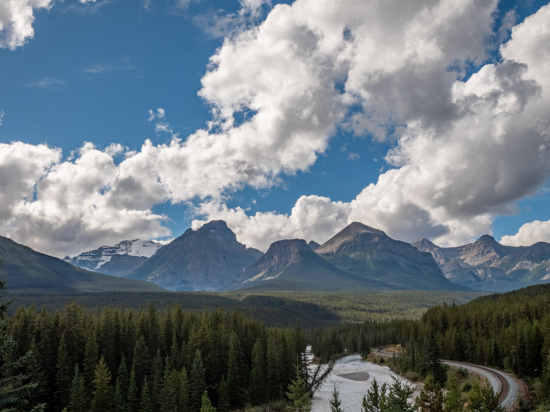 View of Bow River from Bow Valley Parkway