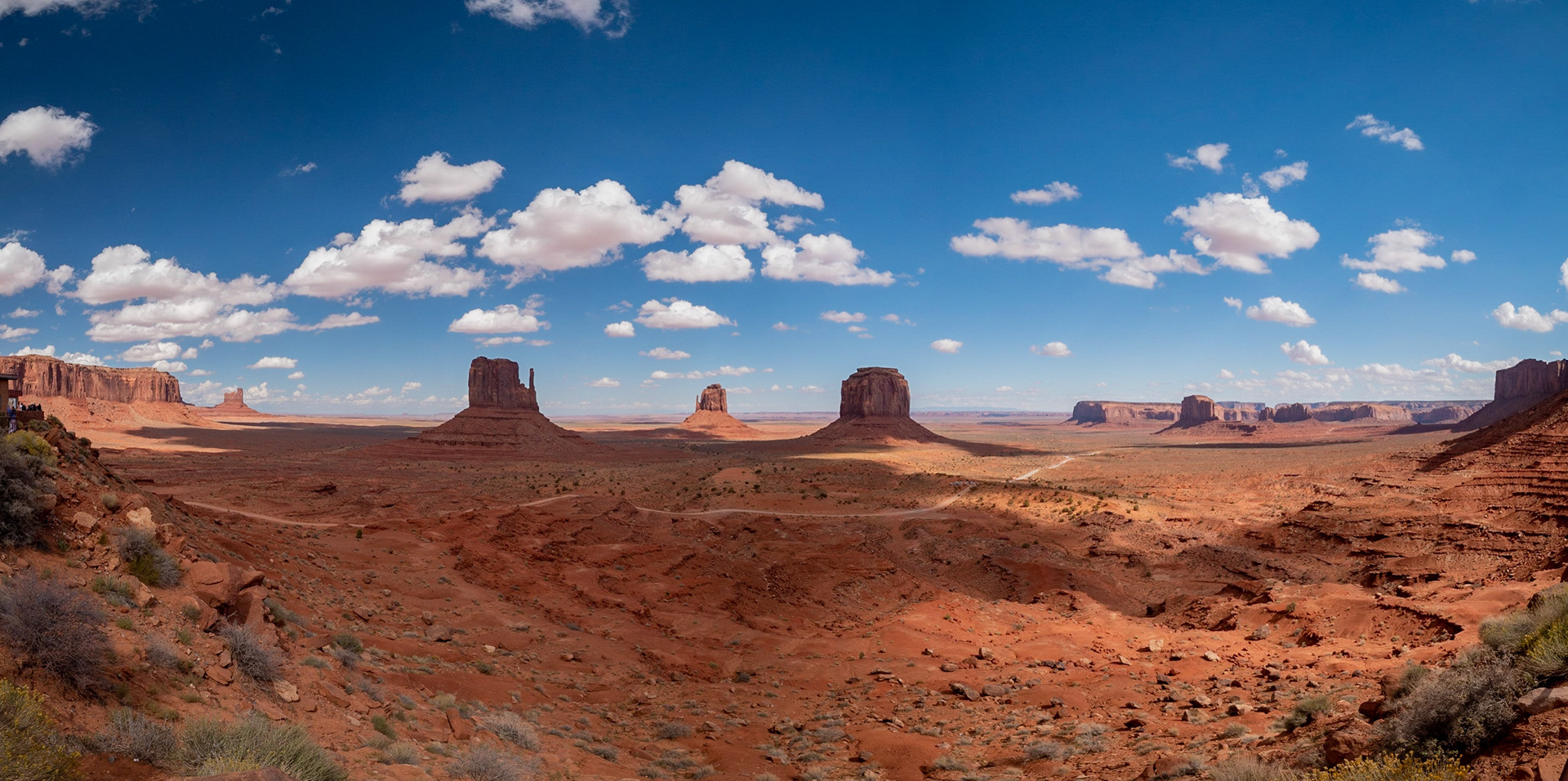 P1083810-Pano Monument Valley is located on the Navajo Tribe territory.