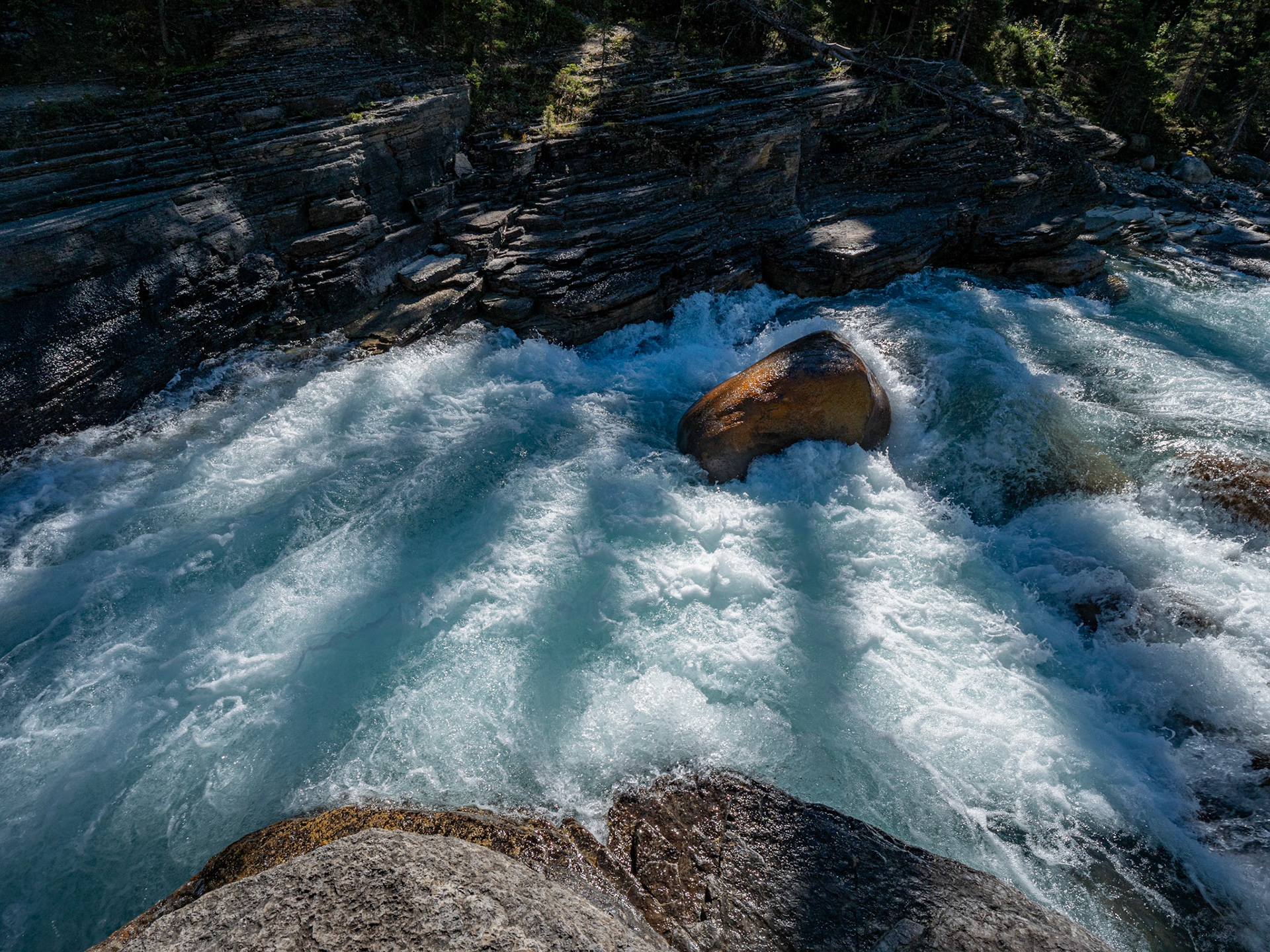 Waterfall off Icefield Parkway