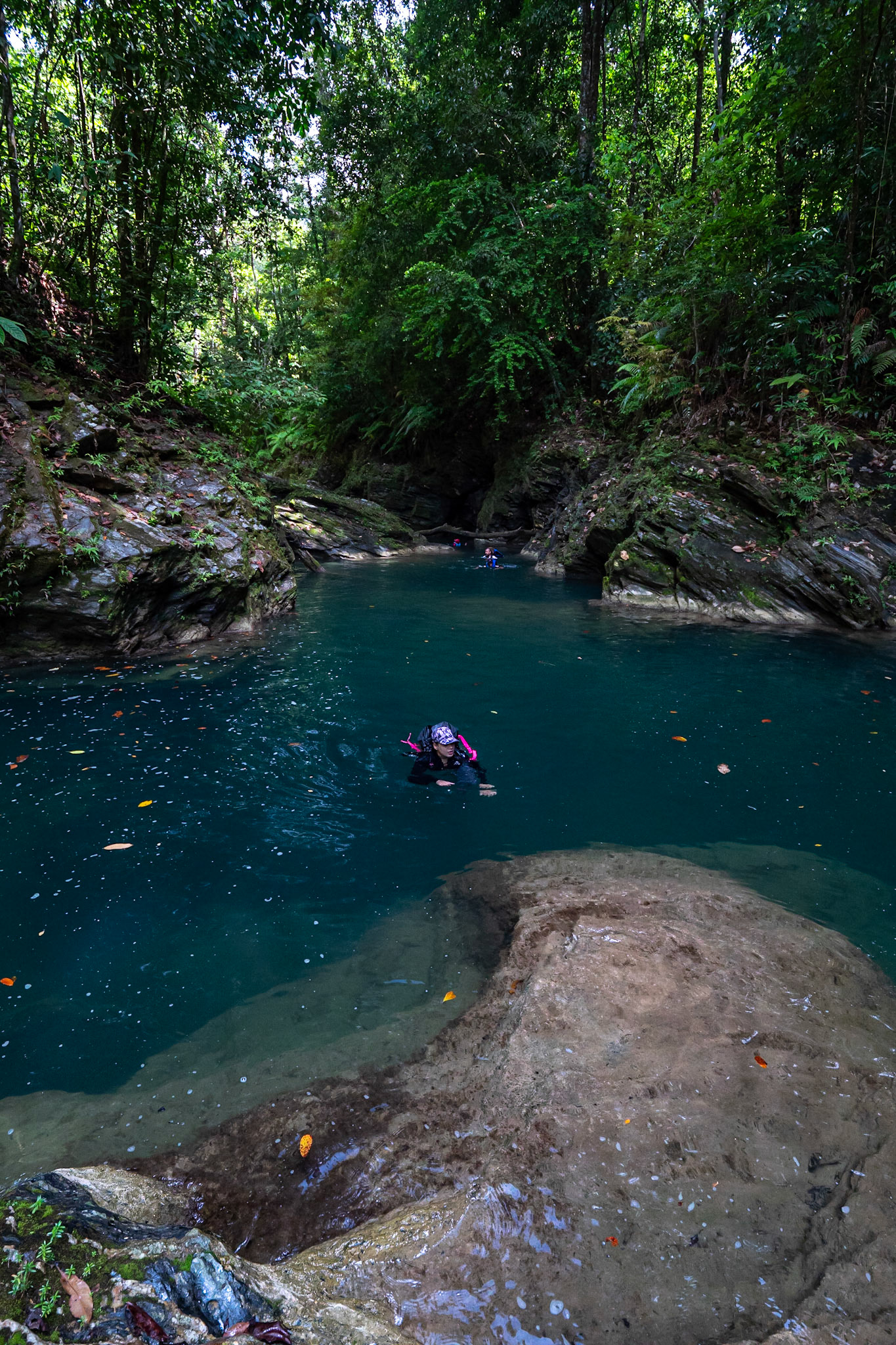 P1070387 Deep blue water, only way to cross is by swimming