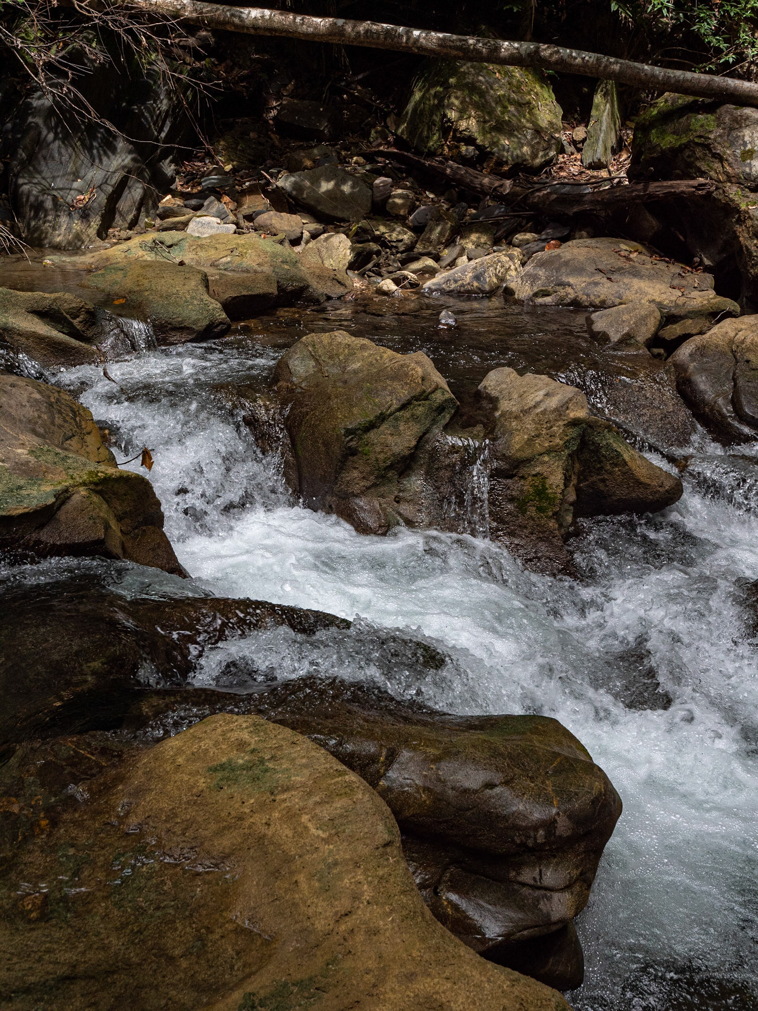 P1109415 As the water gushes through the rocks we head back out.