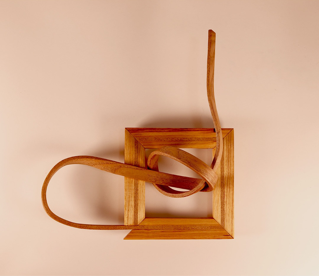 Spirted Wood # 22 - 7x7 inches - Canary and Sassafras wood