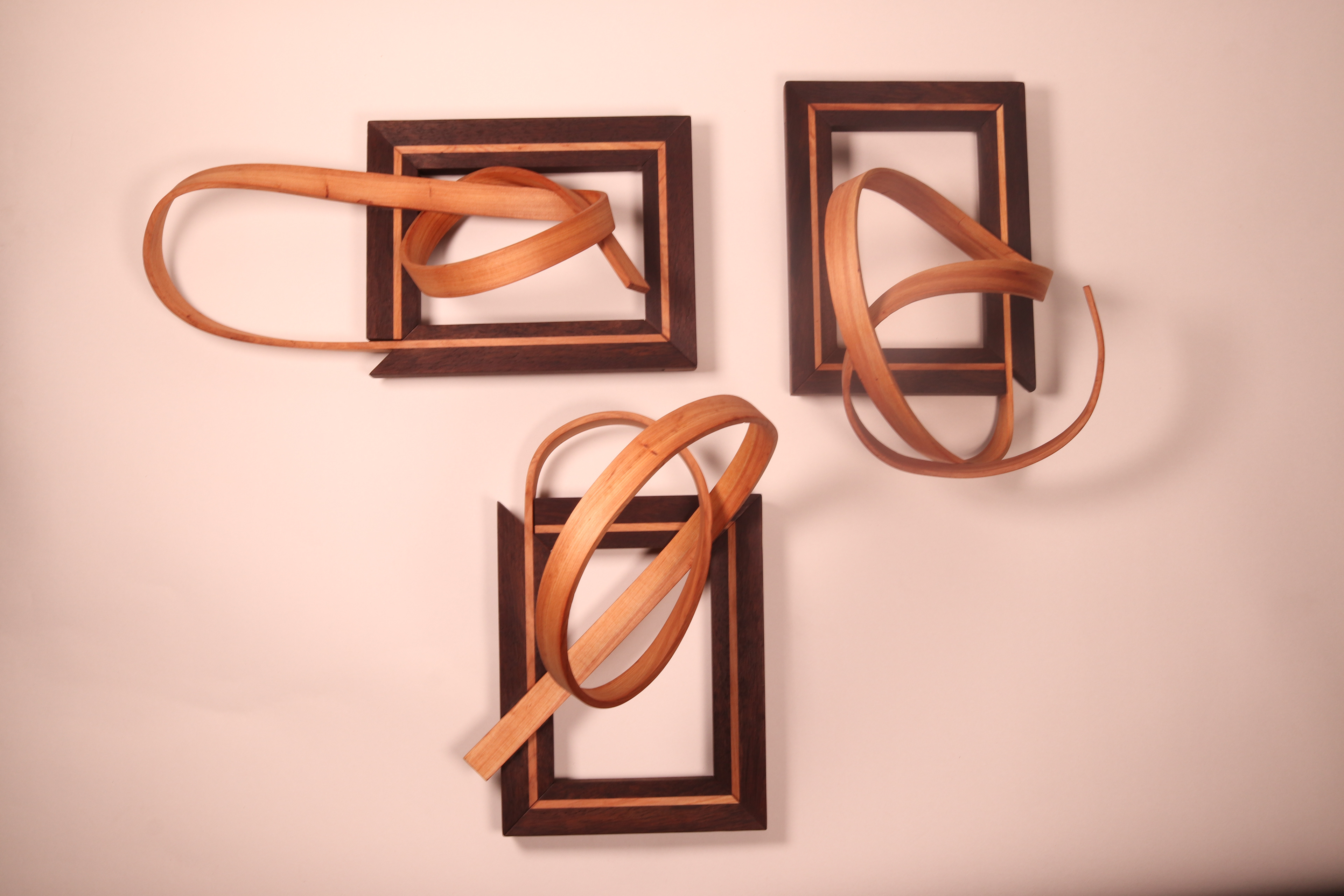 3 Set - 7 1/2 x 9 1/2 inches - Walnut and Cypress