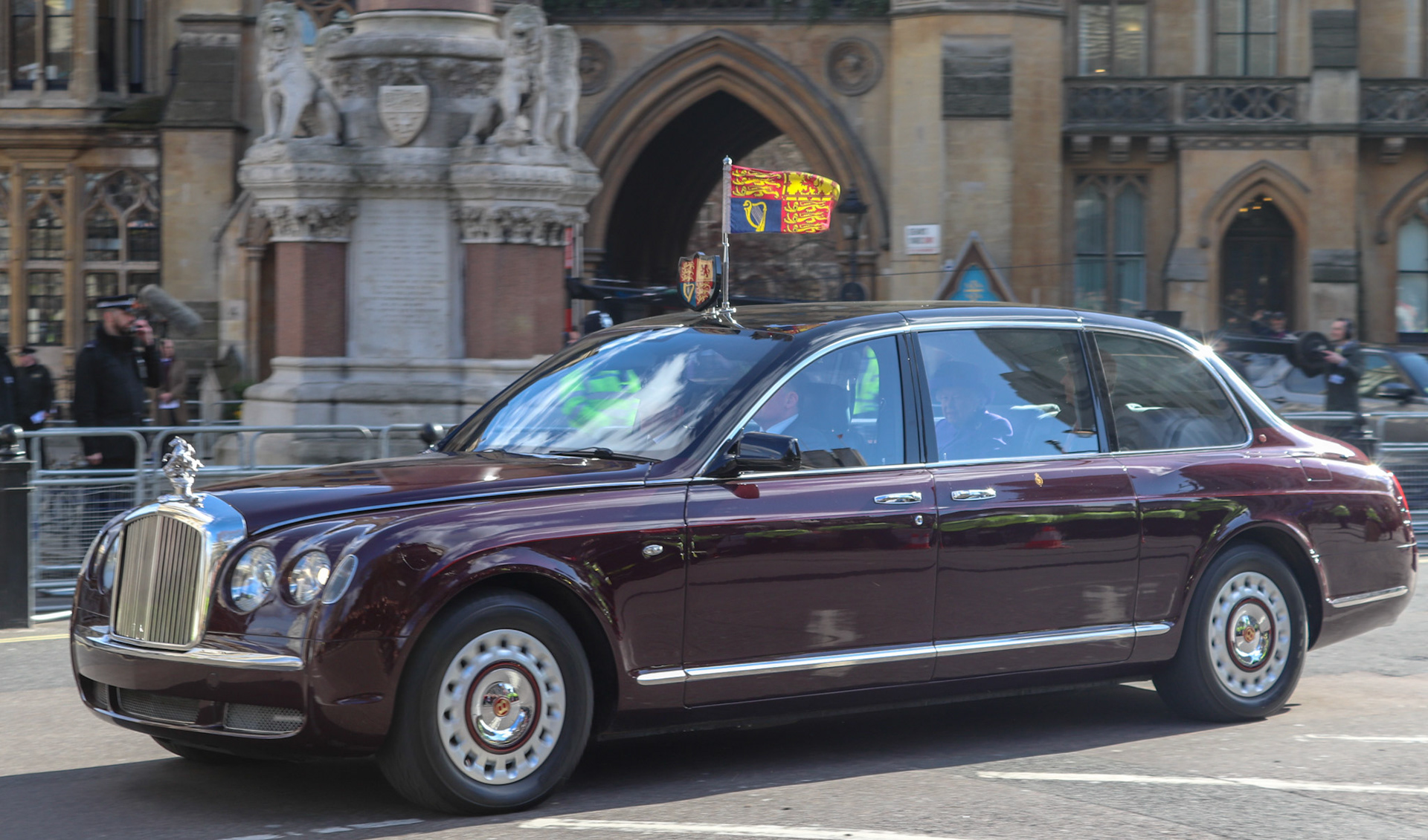 Queen Elizabeth II in the Bentley State Limousine