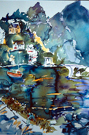 Lake Geneva #2, Watercolor 8" x 10"