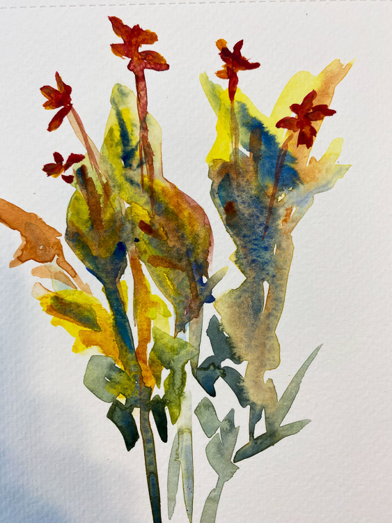 Botanical, Watercolor, 8" x 10"