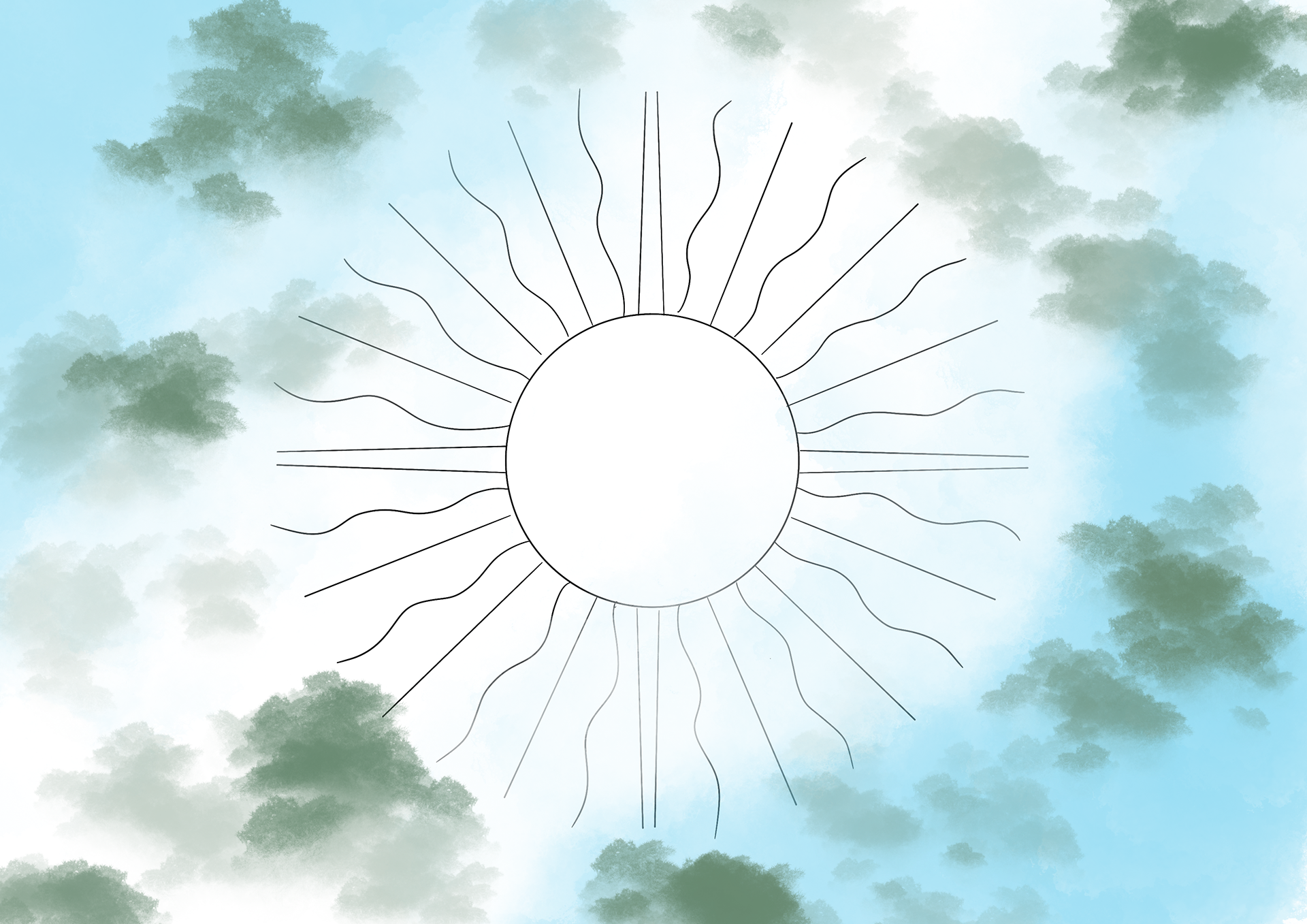 Sun of May sketch