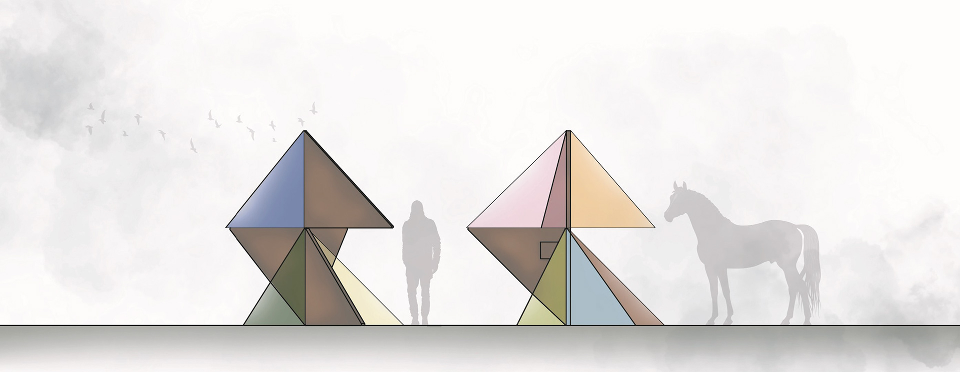 Open tree shelters elevations