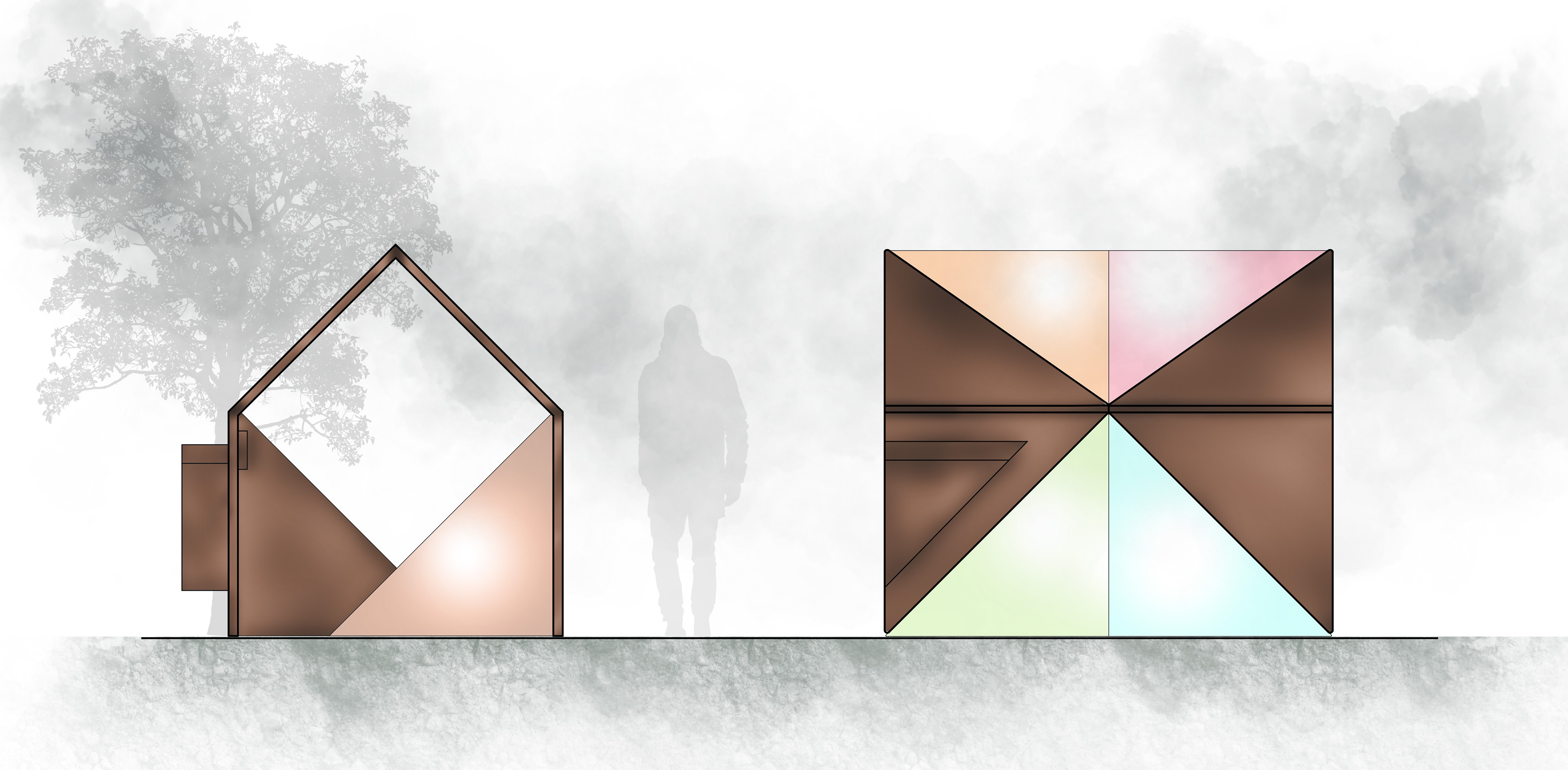 Human shelter elevations