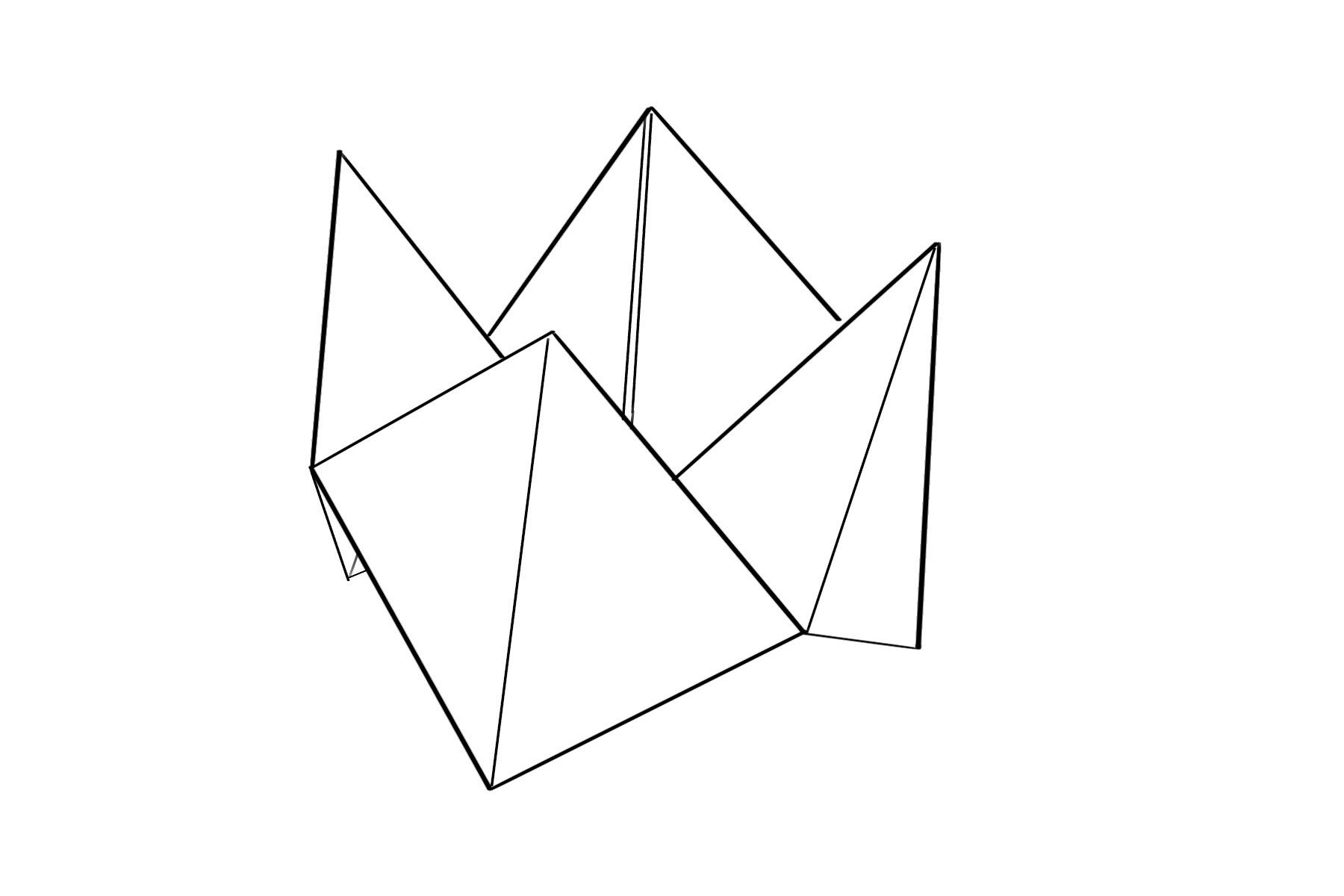 Paper fortune teller concept