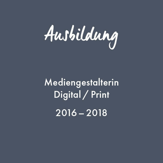 Ausbildung - Mediengestalterin Digital/Print