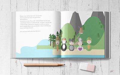 Text, Illustration I Kapitän Louis vom Stamm der Drachenmützen - Kinderbuch