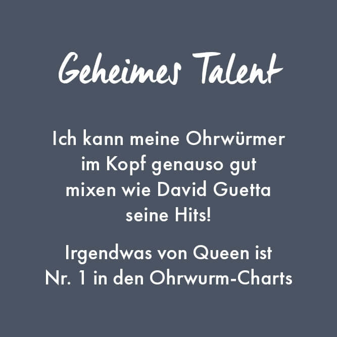 Geheimes Talent - Ohrwürmer mixen