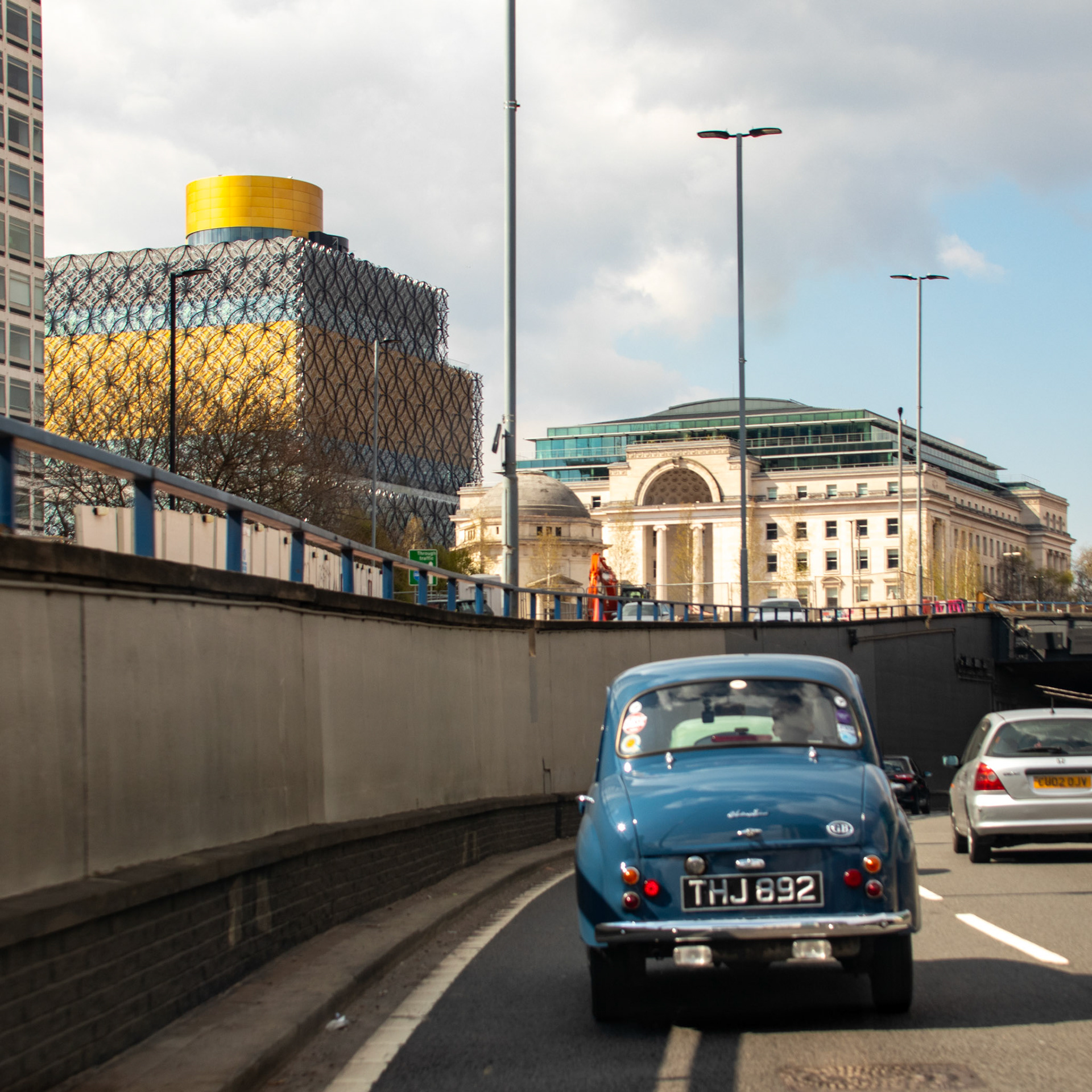 THJ892 driving through Birmingham