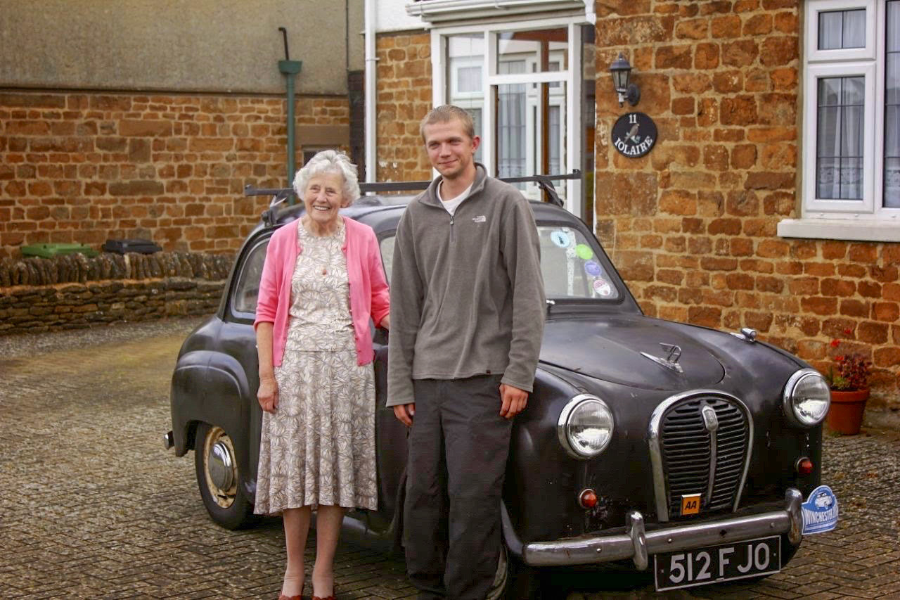 Kathleen Thomas was a previous owner of the car (called Percy) and Matt Brown, the present owner, took the car back to see Kathleen Thomas at one of the cars previous registered addresses where it used to live (and she still does).