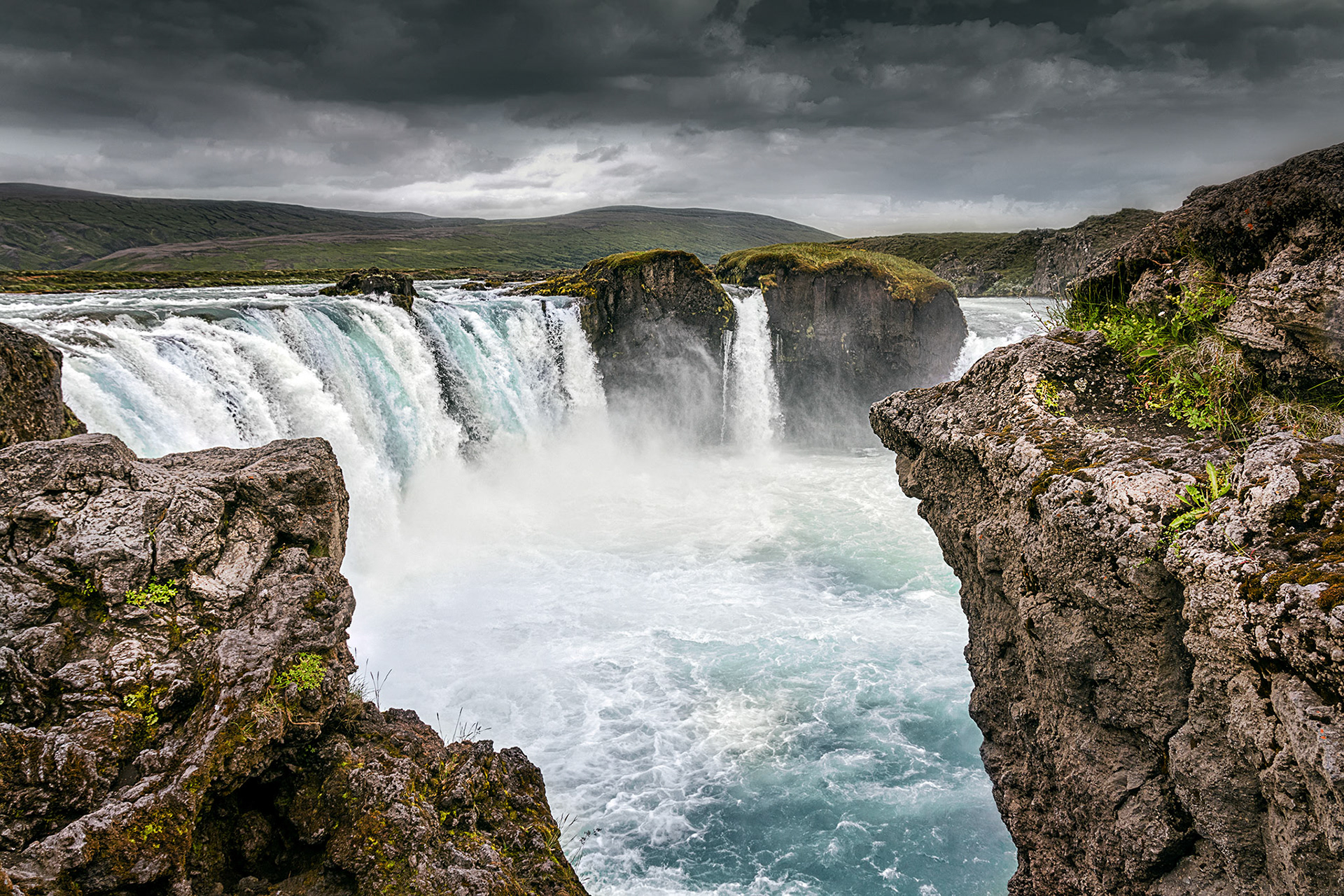 Between the Rocks at Godafoss