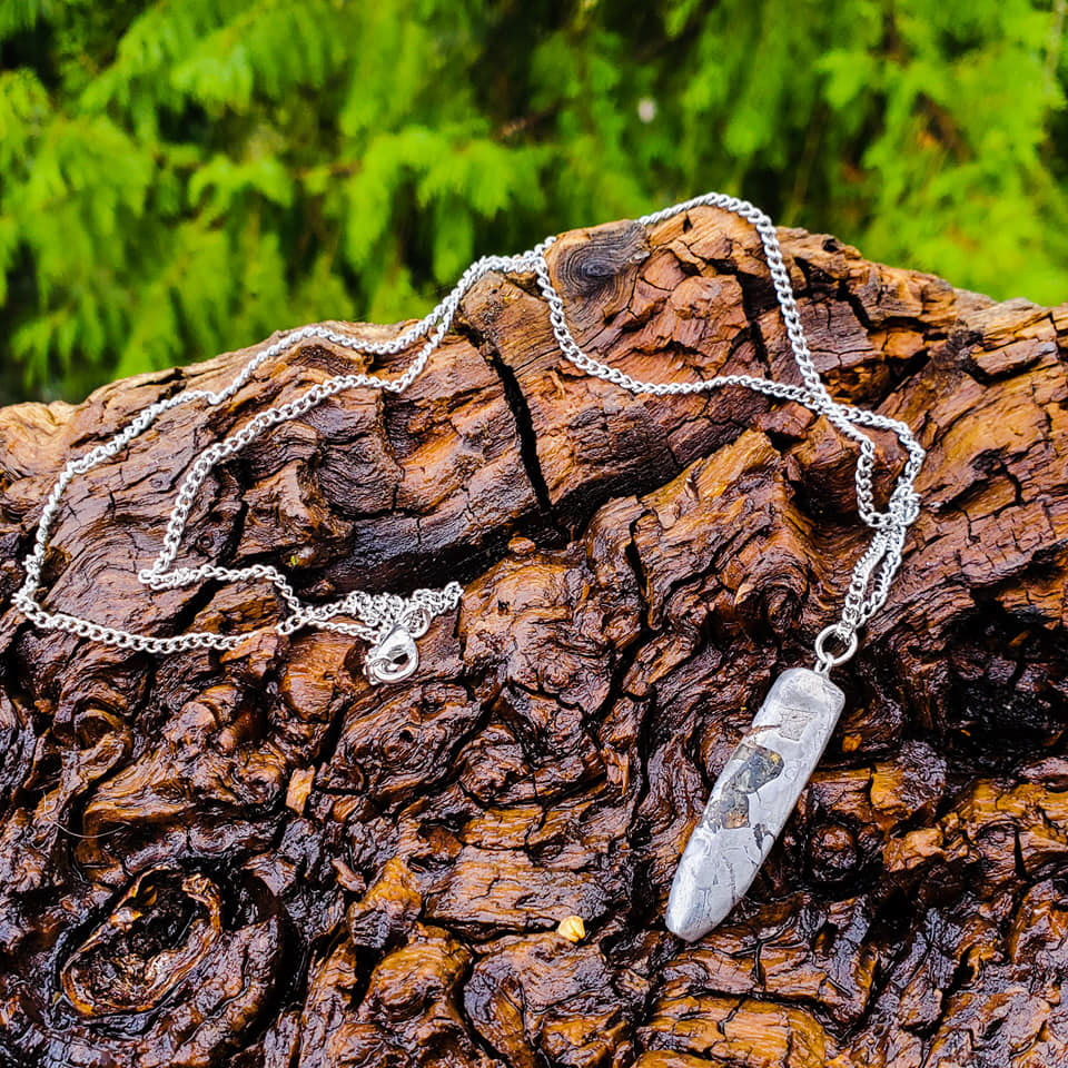 necklace pendant from meteorite