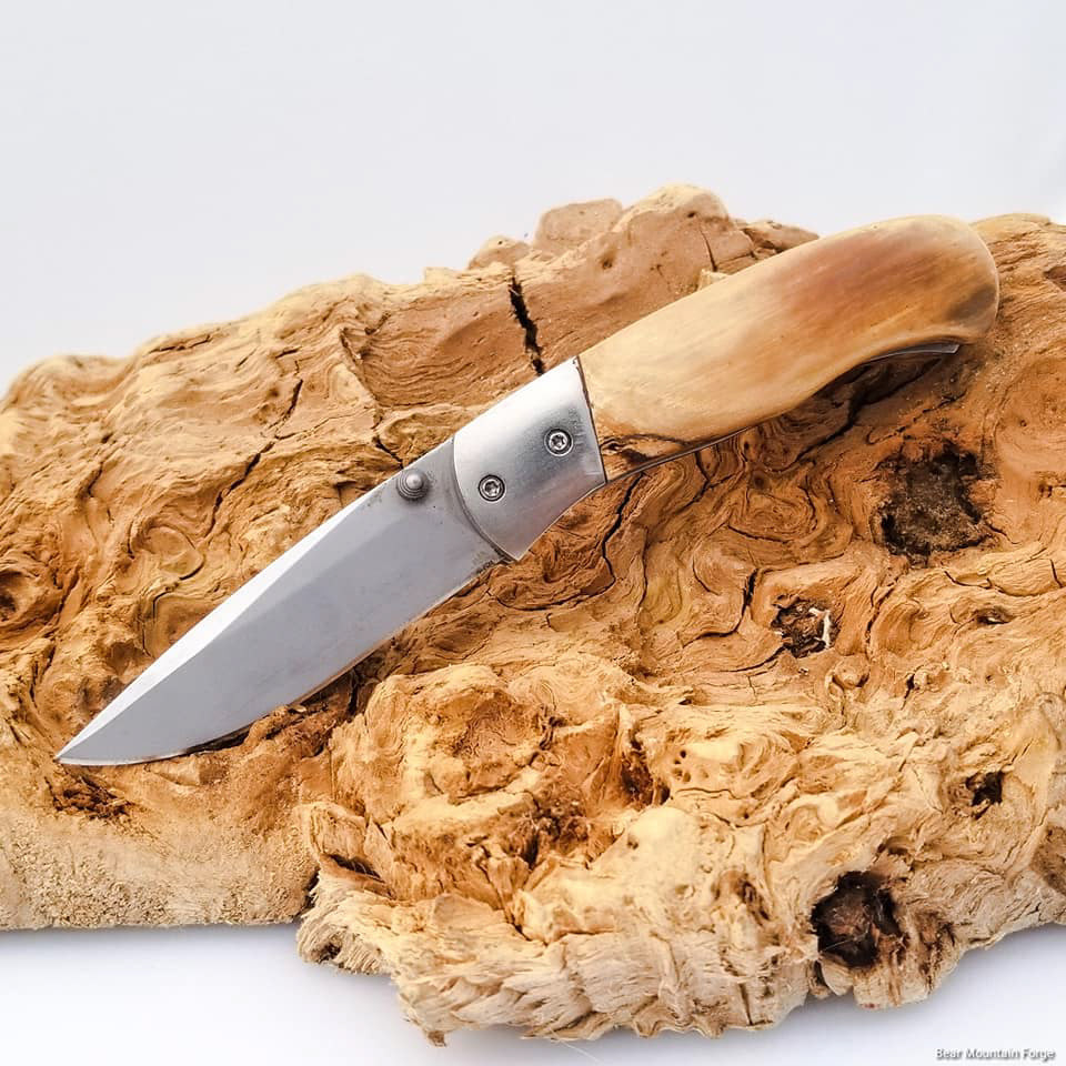 440c folder, with mammoth ivory scales