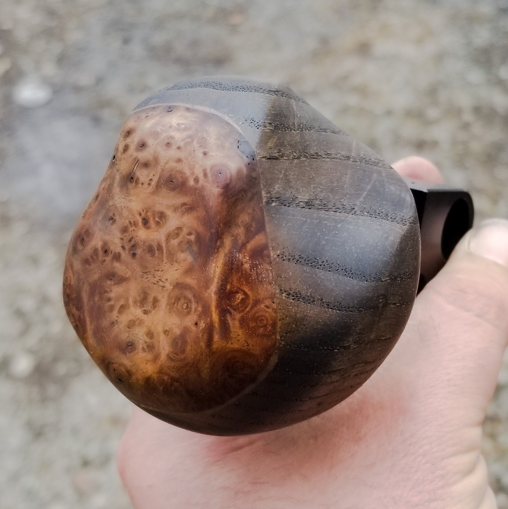 Custom Camera Grip with amboyna burl