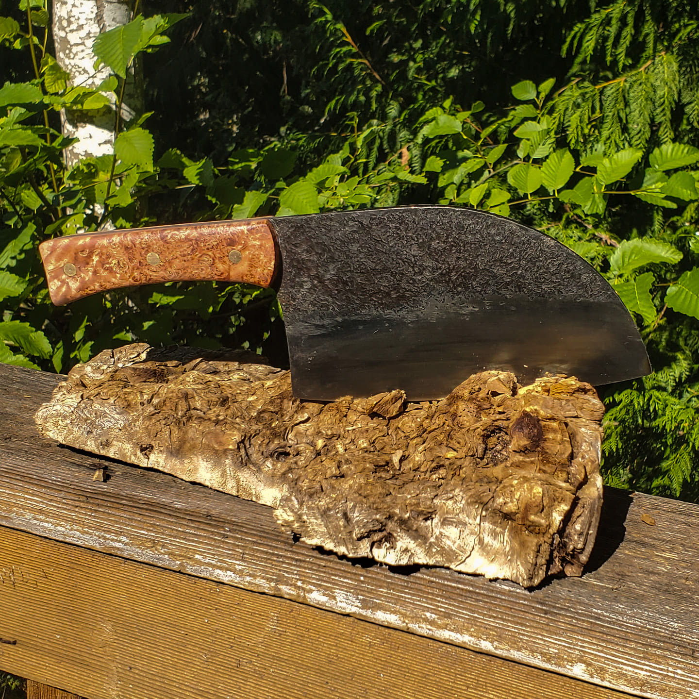 Serbian chef, 1084 with maple handle and mosaic pins