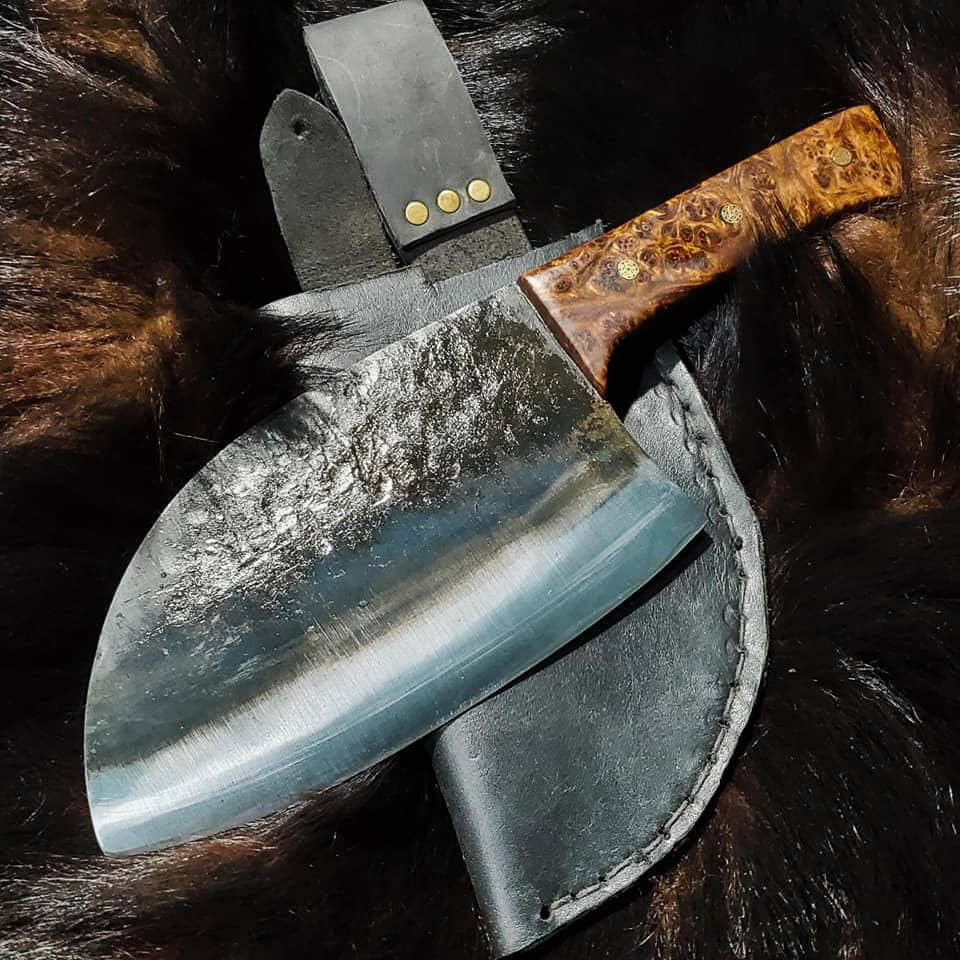 Serbian chef, 1084 with maple burl handle